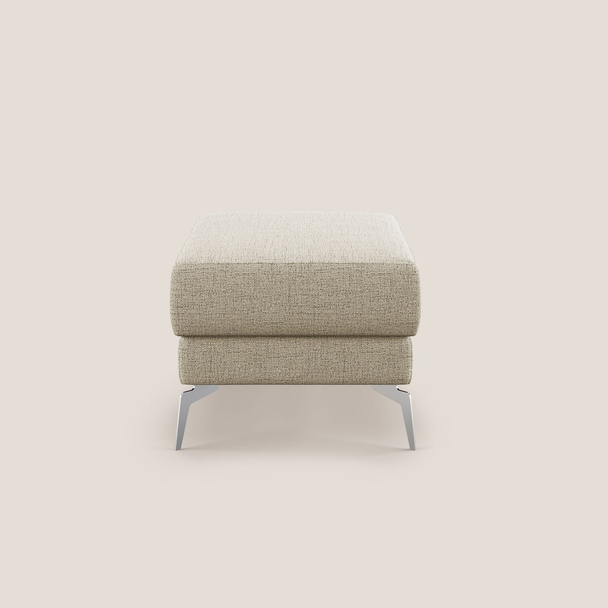 Star Pouf con piedini alti in tessuto impermeabile fiammato T03 beige - divitt.sbs