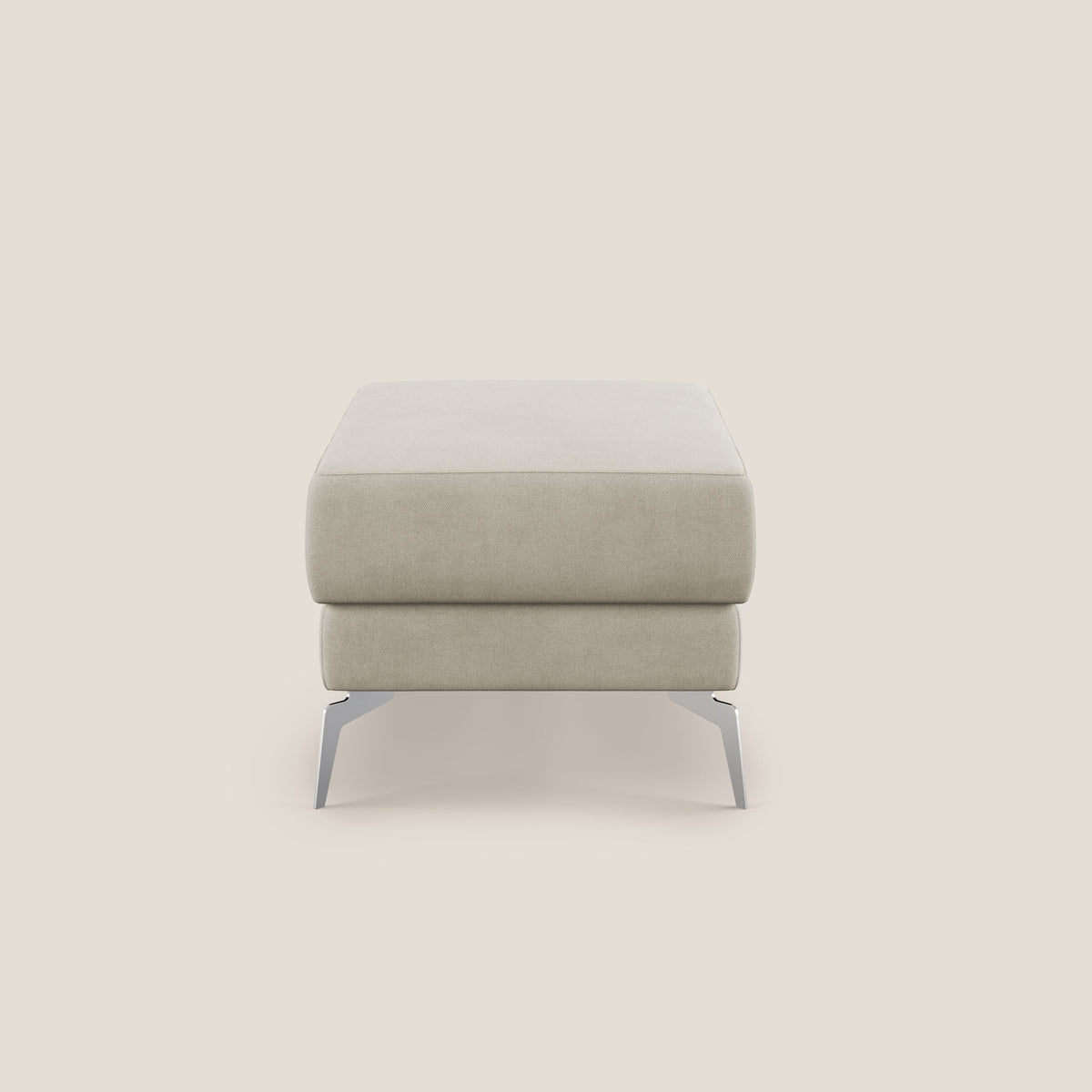 Star Pouf con piedini alti in tessuto impermeabile T02 panna - divitt.sbs