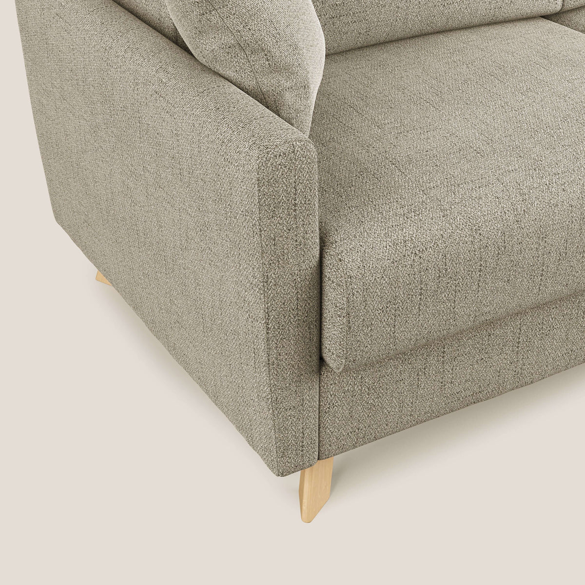 Edgar divano letto angolare in tessuto felis impermeabile T03 beige - divitt.sbs