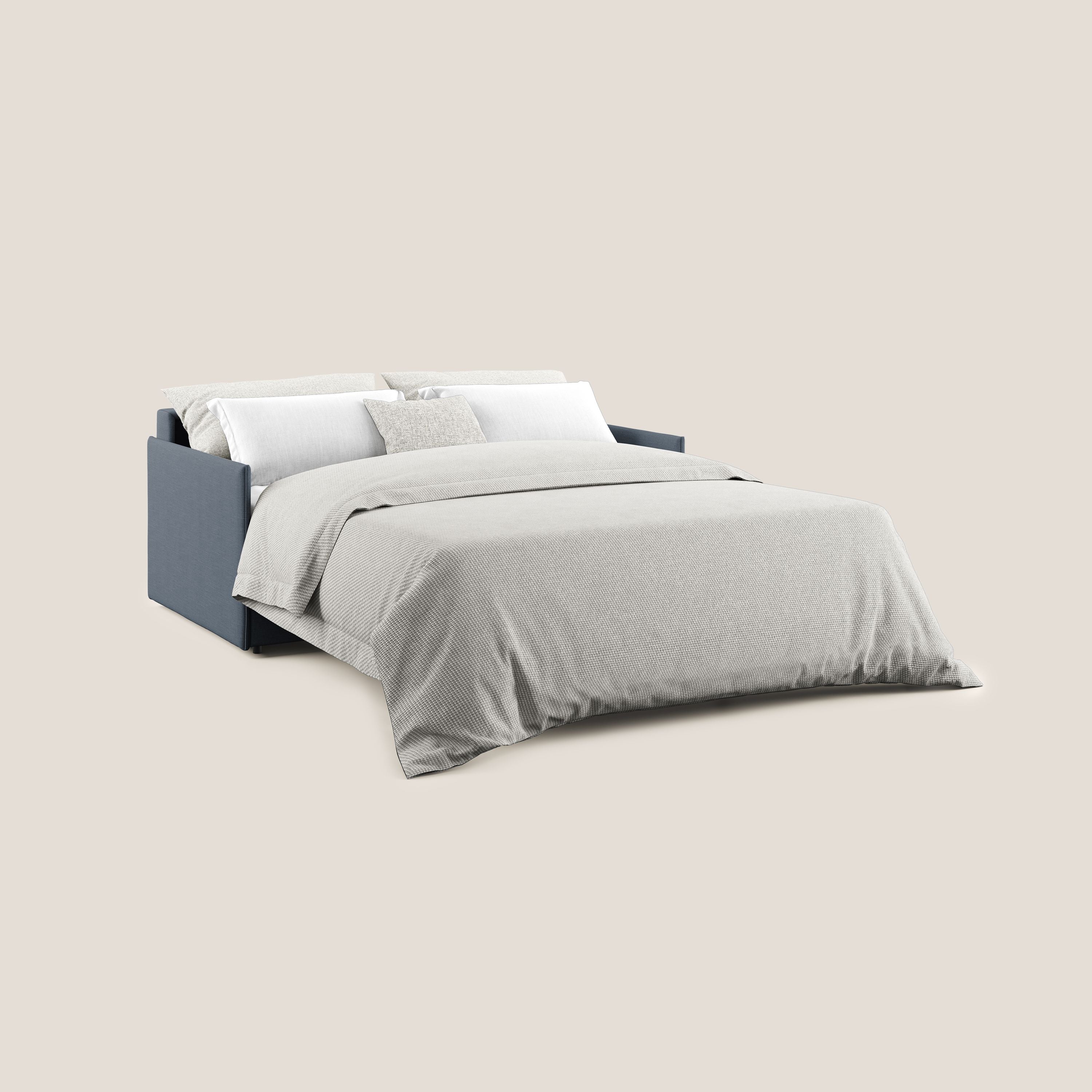 Evans Divano letto in tessuto Ecosostenibile blu - divitt.sbs