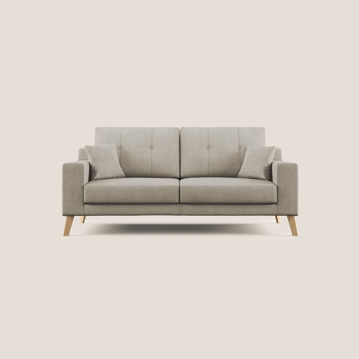 Danish divano moderno in tessuto morbido impermeabile T02 panna - divitt.sbs