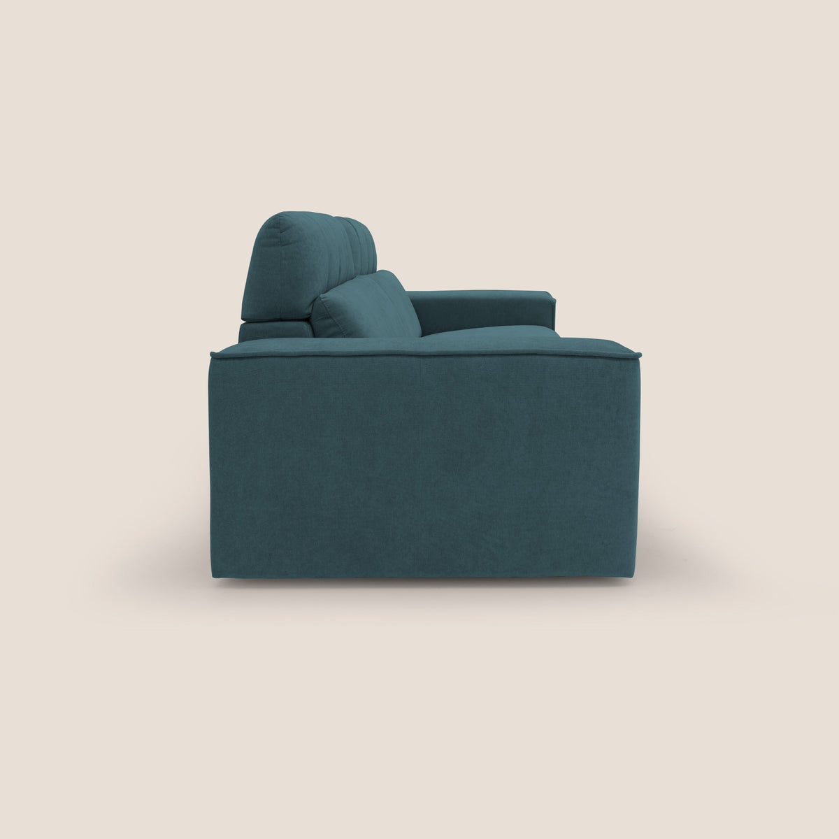 Clark Divano modulare con opzione relax elettrico in tessuto smacchiabile impermeabile T17 petrolio - divitt.sbs