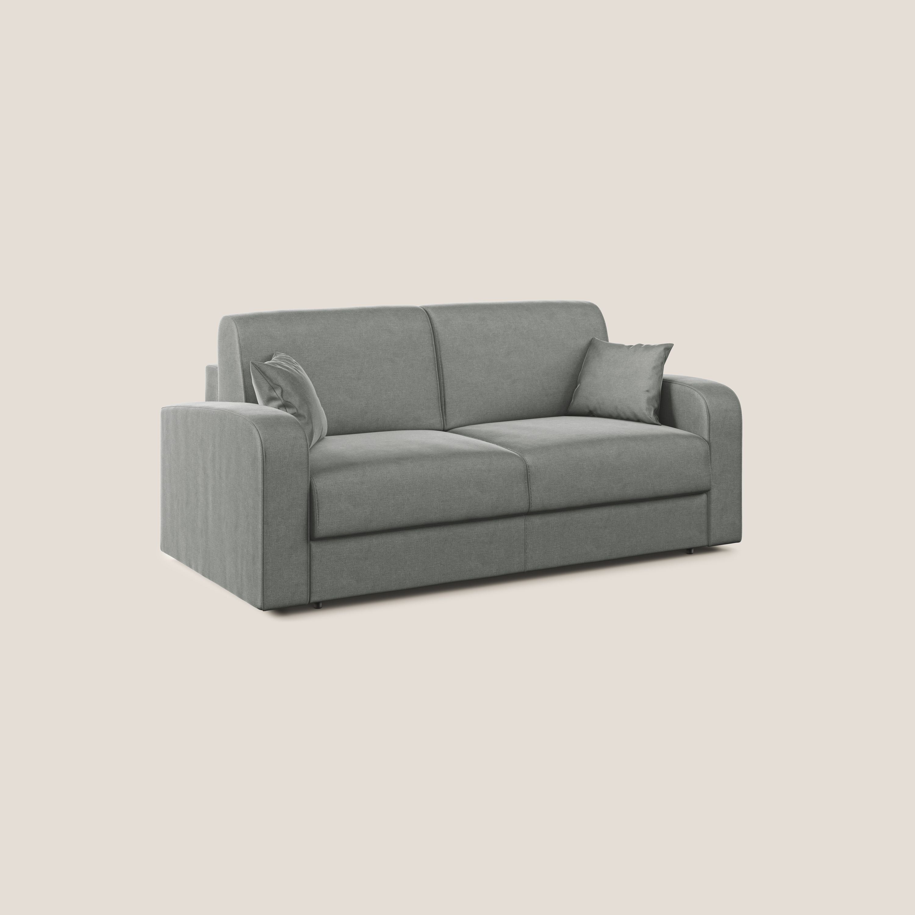 Lebron Divano letto matrimoniale in velluto morbido T01 grigio chiaro - divitt.sbs