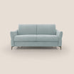 Dalia divano letto con materasso H18 cm e piedi alti in raffinato tessuto smacchiabile T17 verde acqua - divitt.sbs