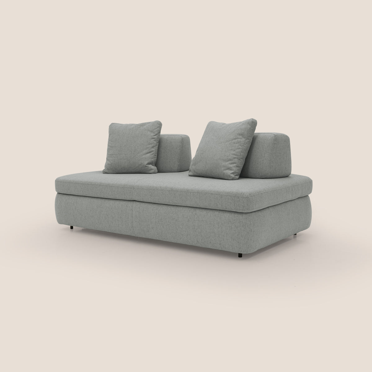 Gransasso Divano letto matrimoniale dal DESIGN innovativo in tessuto impermeabile T03 grigio chiaro - divitt.sbs