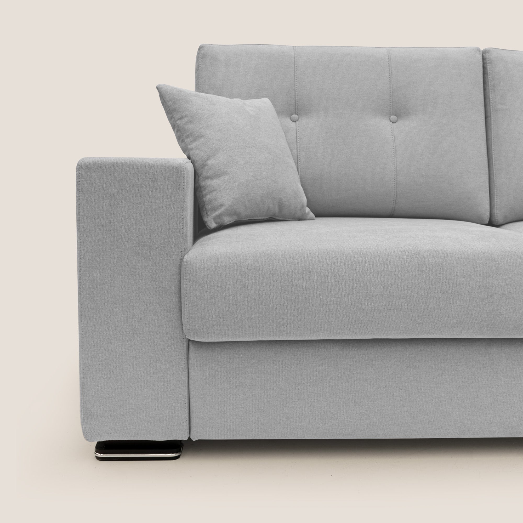 Giove divano in morbido tessuto impermeabile T02 grigio chiaro - divitt.sbs