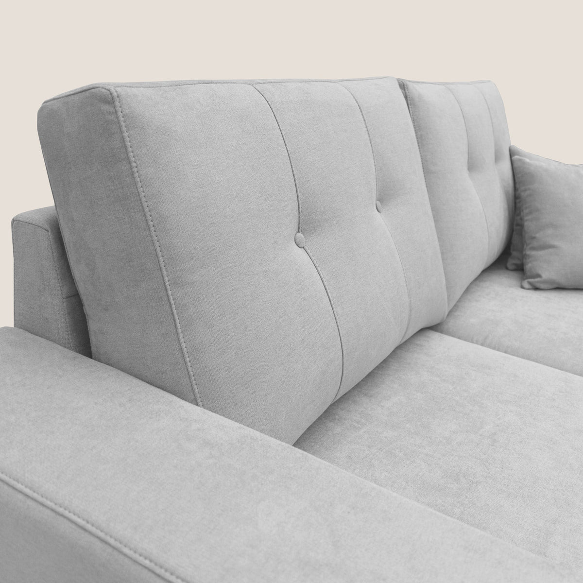 Giove divano in morbido tessuto impermeabile T02 grigio chiaro - divitt.sbs