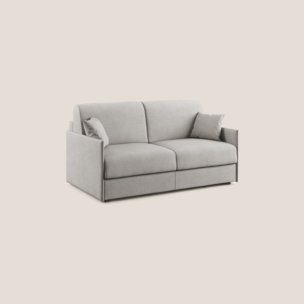 Evans Divano letto in morbido tessuto impermeabile T02 grigio chiaro - divitt.sbs