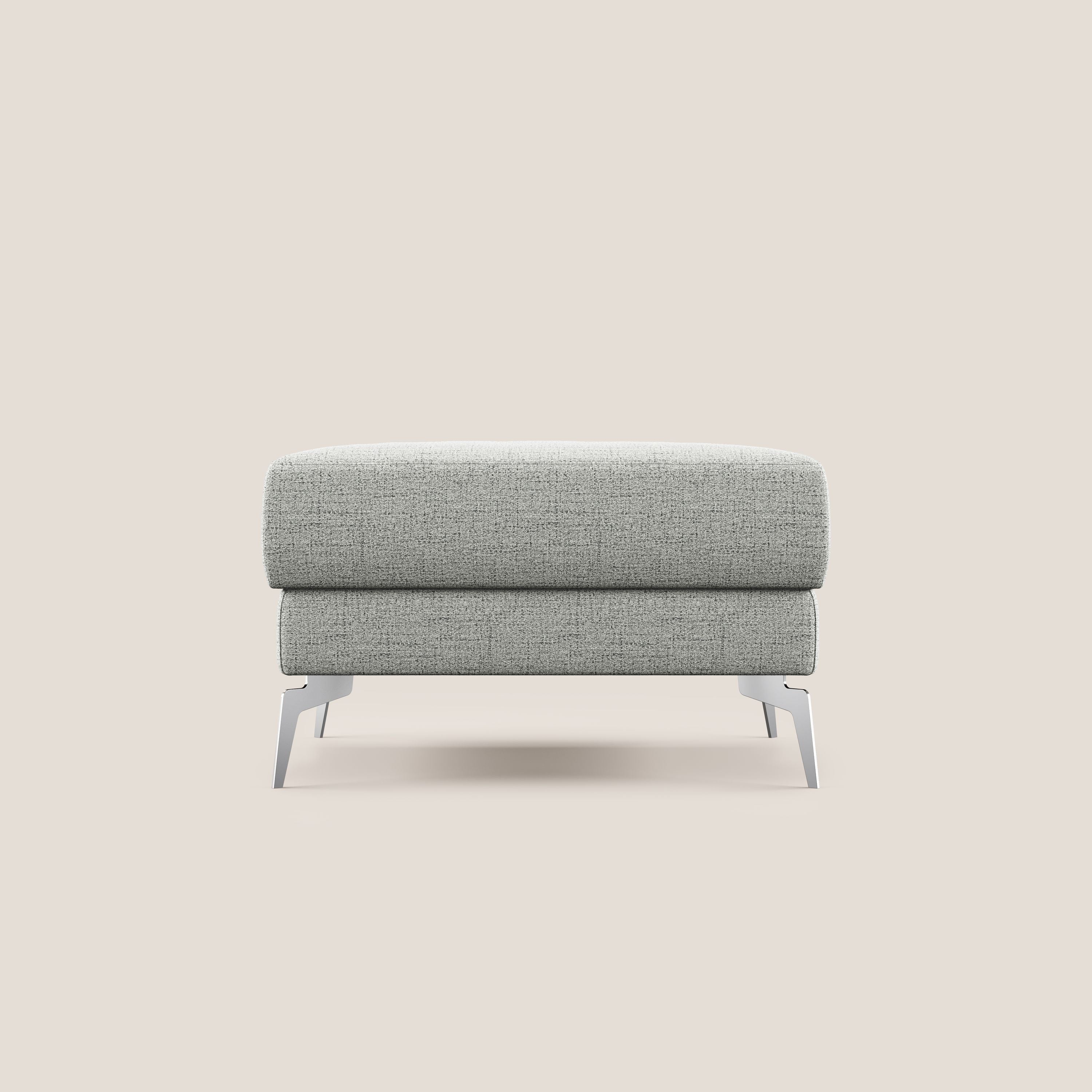 Star Pouf con piedini alti in tessuto impermeabile fiammato T03 grigio chiaro - divitt.sbs