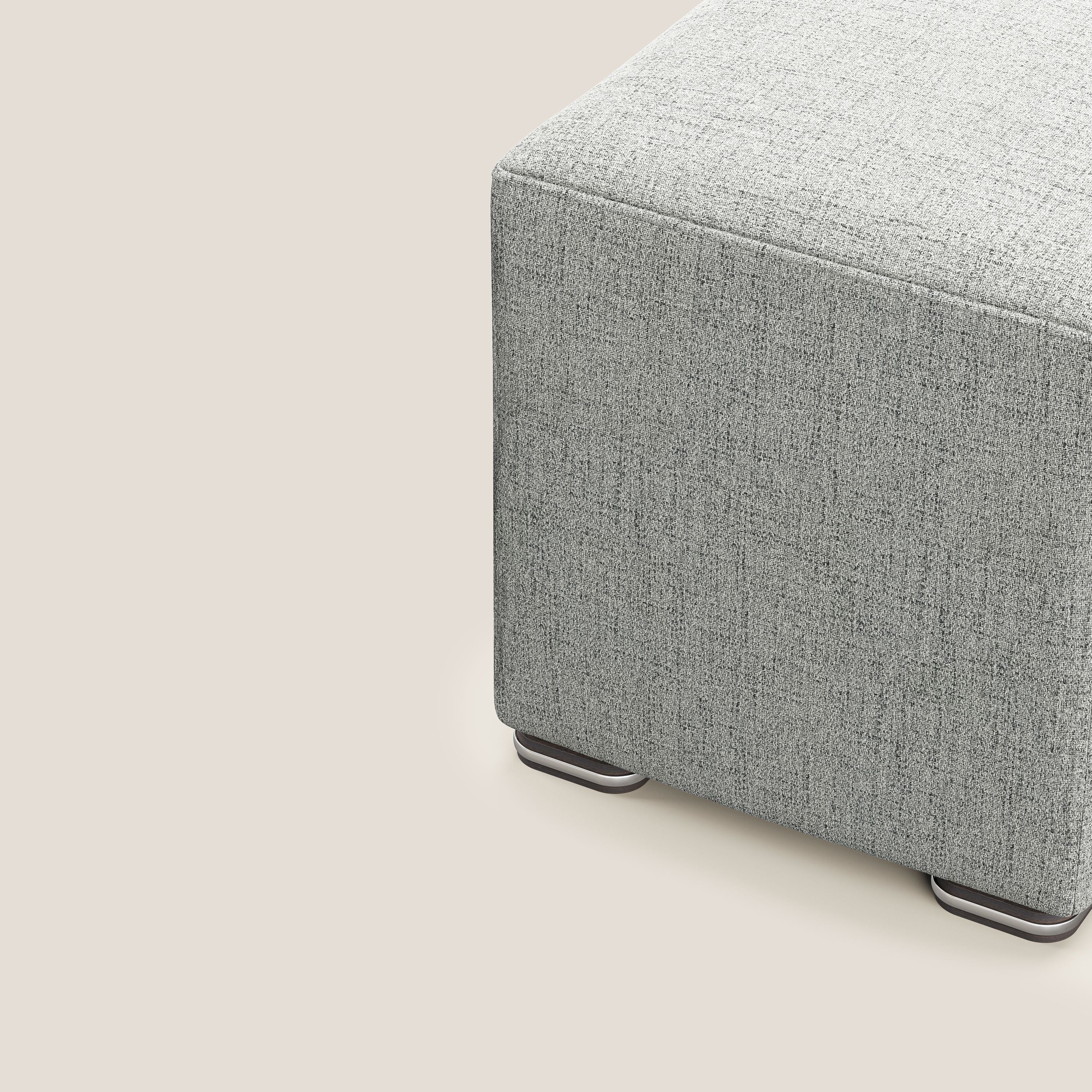 Cube pouf in tessuto morbido impermeabile T03 grigio chiaro - divitt.sbs