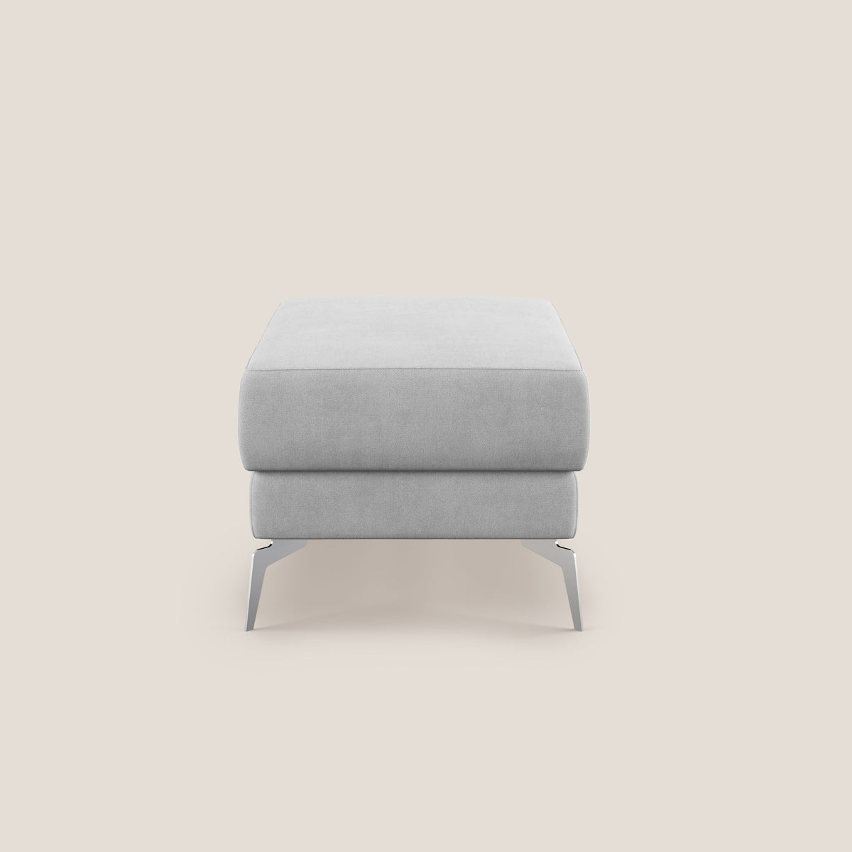 Star Pouf con piedini alti in tessuto impermeabile T02 grigio chiaro - divitt.sbs