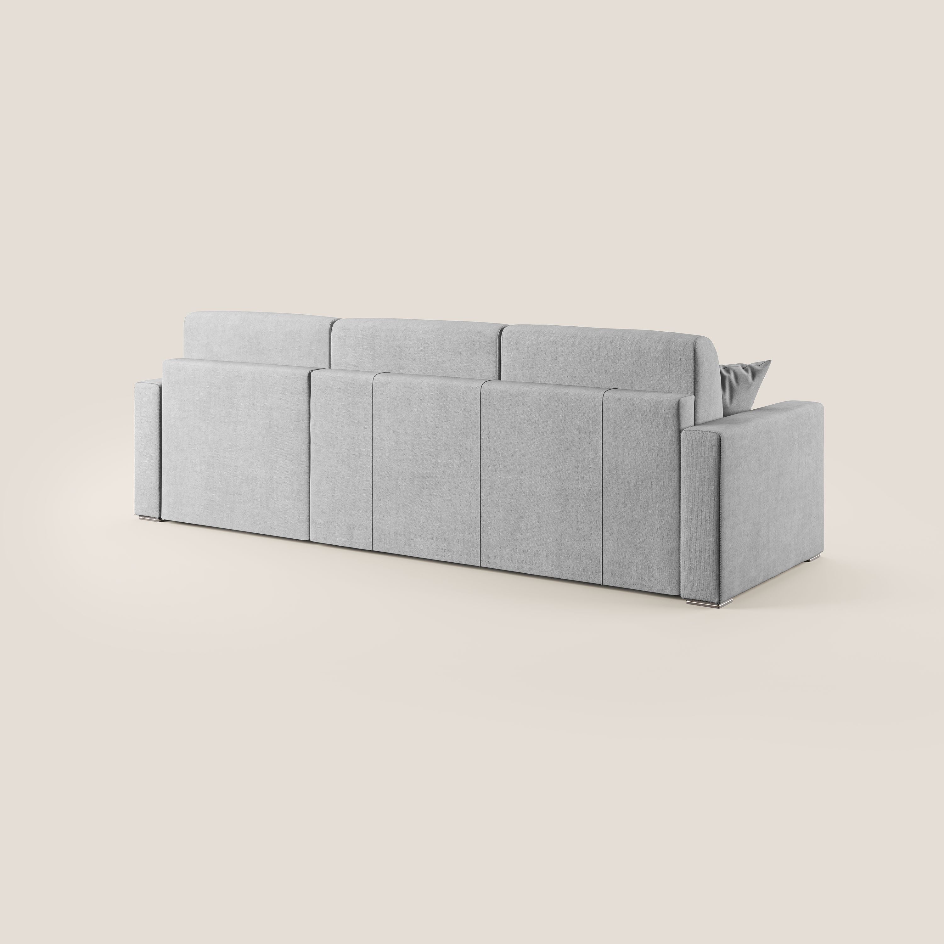 Best Divano letto angolare in tessuto impermeabile T02 grigio chiaro - divitt.sbs