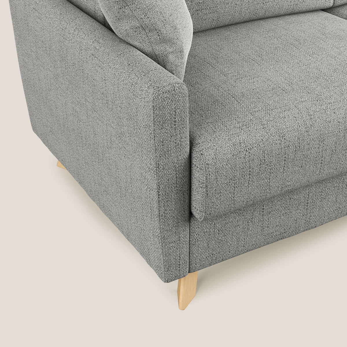 Edgar divano letto angolare in tessuto felis impermeabile T03 grigio chiaro - divitt.sbs