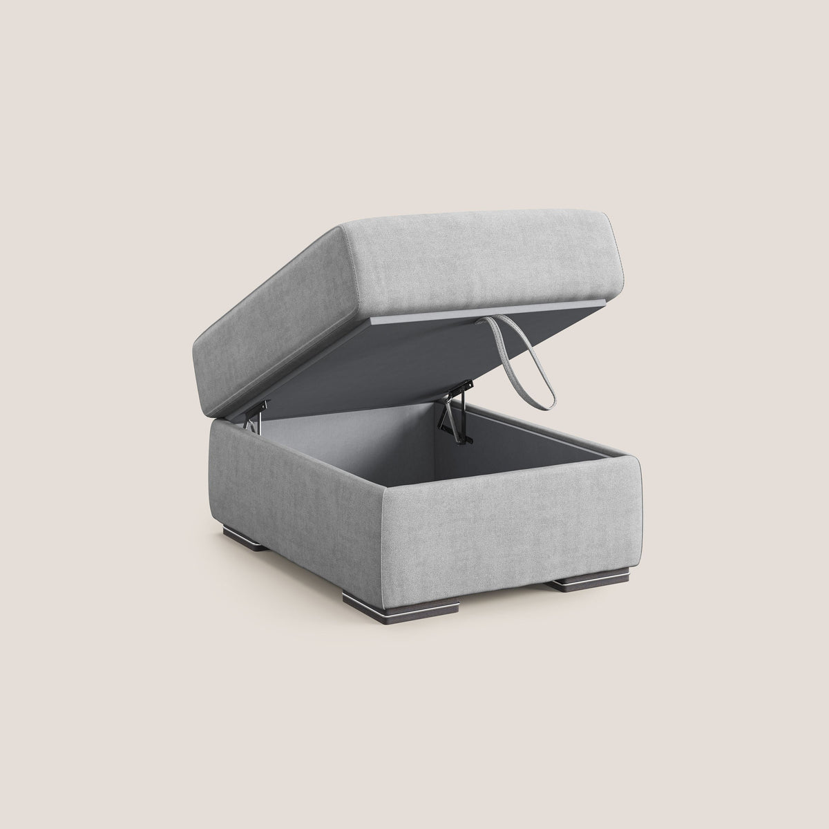Sun pouf apribile contenitore in tessuto impermeabile T02 grigio chiaro - divitt.sbs