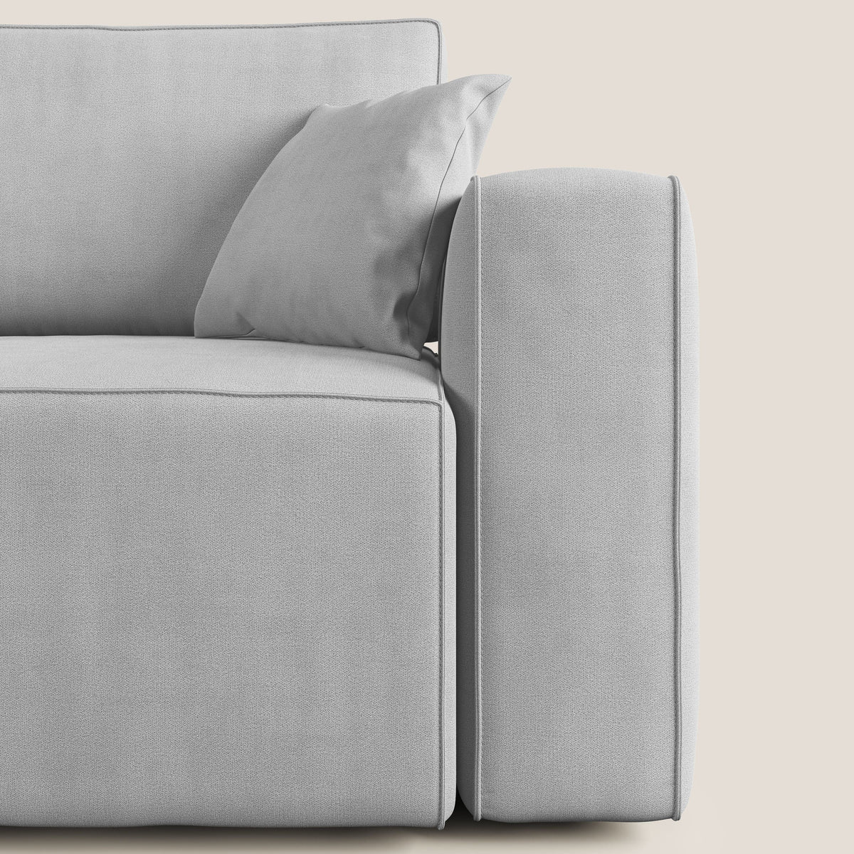 Morfeo divano con sedute estraibili in morbido tessuto impermeabile T02 grigio chiaro - divitt.sbs