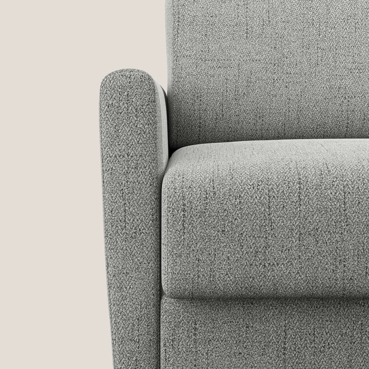 Edgar poltrona letto in tessuto felis impermeabile T03 grigio chiaro - divitt.sbs
