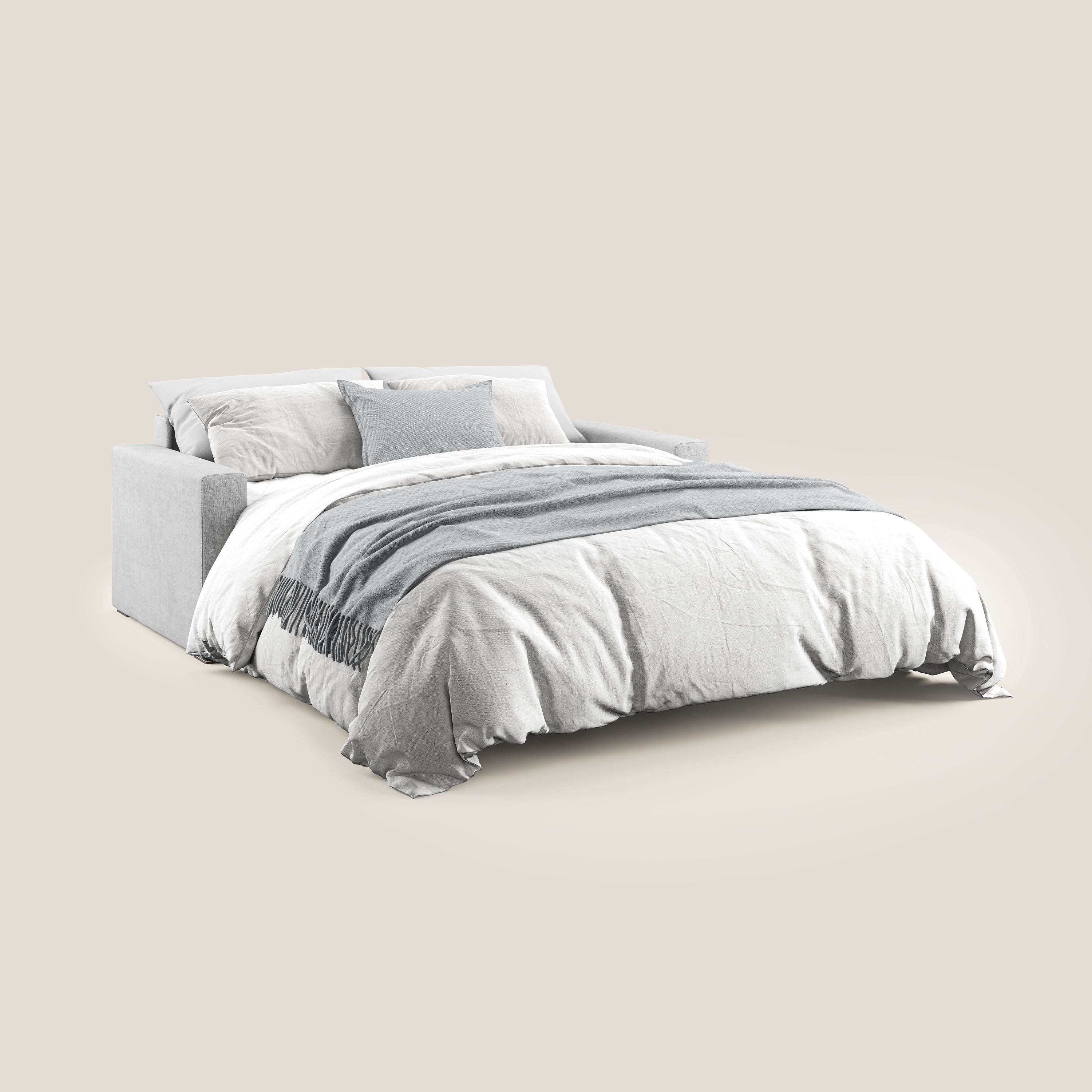 Best Divano letto matrimoniale in tessuto impermeabile T02 grigio chiaro - divitt.sbs
