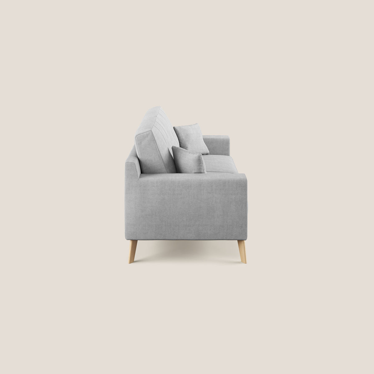 Danish divano moderno in tessuto morbido impermeabile T02 grigio chiaro - divitt.sbs