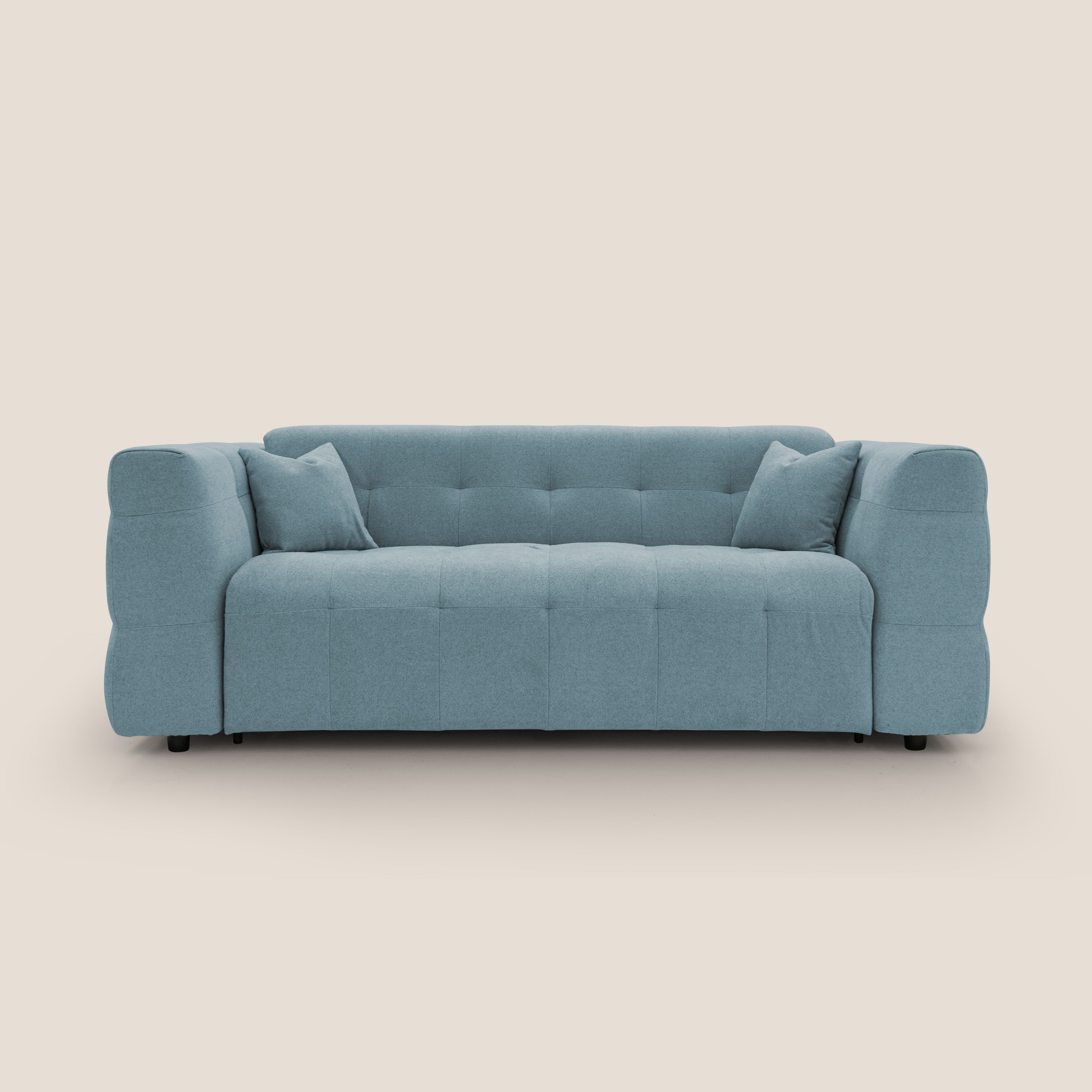 Tender Divano letto matrimoniale dal design innovativo in tessuto bouclet impermeabile T07 carta da zucchero - divitt.sbs
