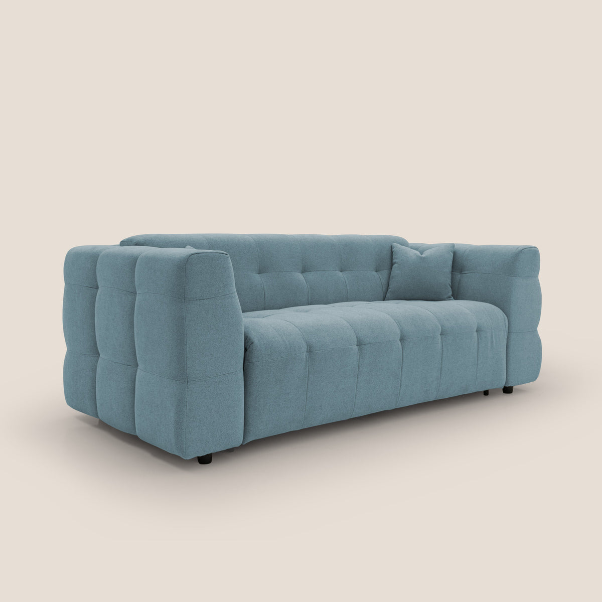 Tender Divano letto matrimoniale dal design innovativo in tessuto bouclet impermeabile T07 carta da zucchero - divitt.sbs
