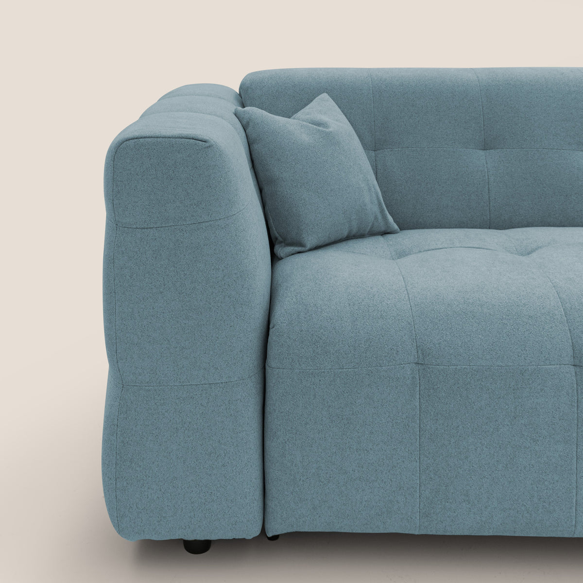 Tender Divano letto matrimoniale dal design innovativo in tessuto bouclet impermeabile T07 carta da zucchero - divitt.sbs