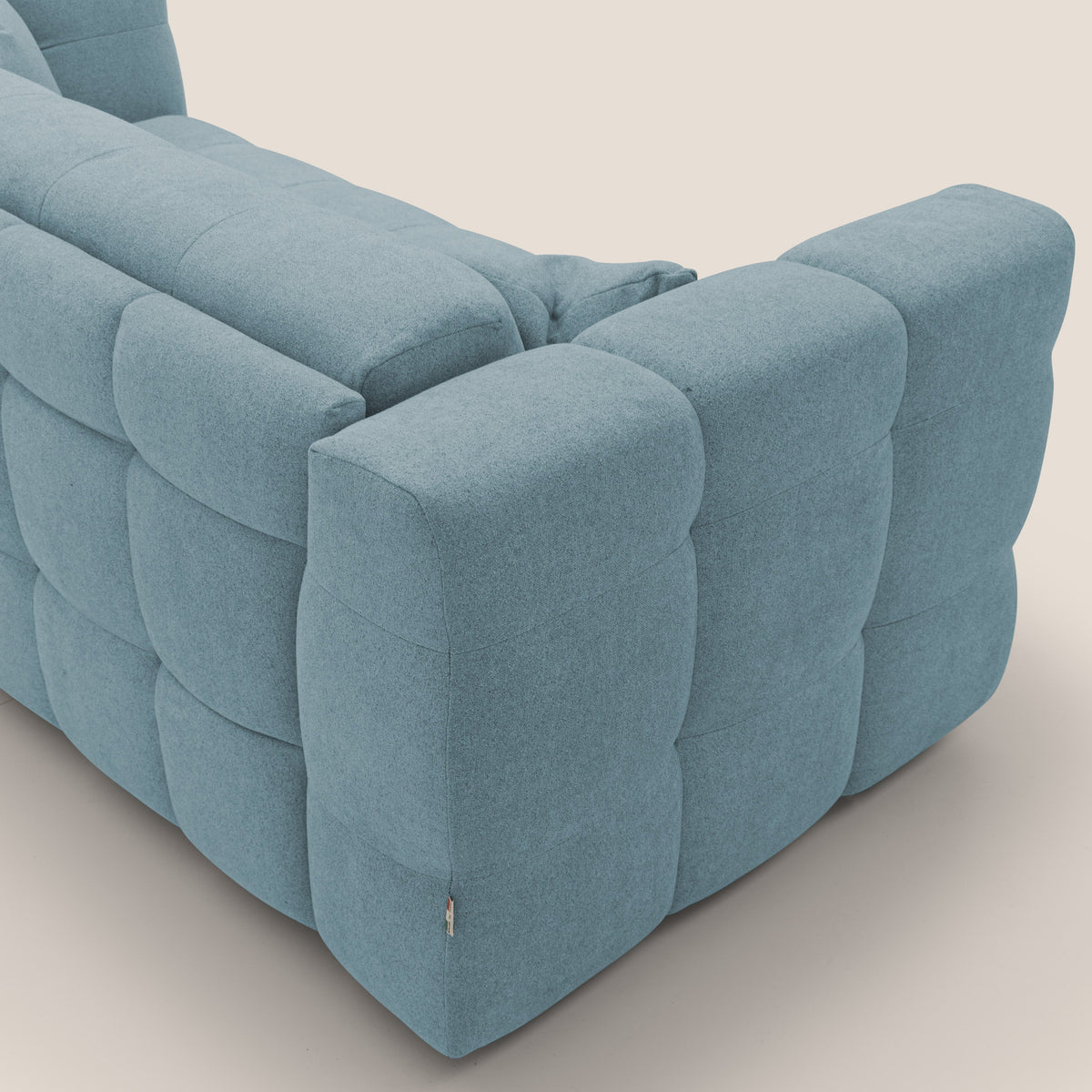 Tender Divano letto matrimoniale dal design innovativo in tessuto bouclet impermeabile T07 carta da zucchero - divitt.sbs