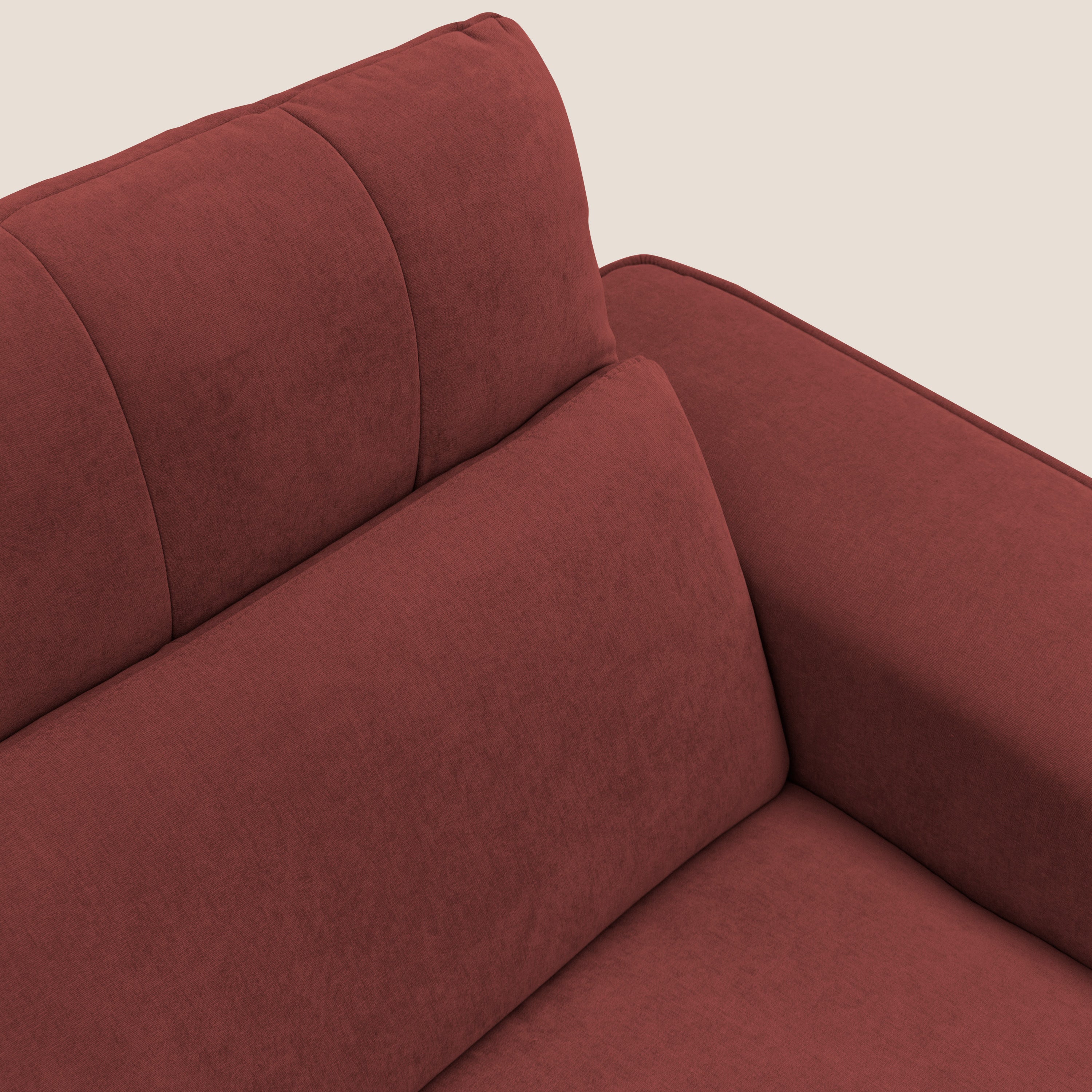 Clark Divano modulare angolare REVERSIBILE con opzione relax elettrico in tessuto smacchiabile impermeabile T17 rosso - divitt.sbs