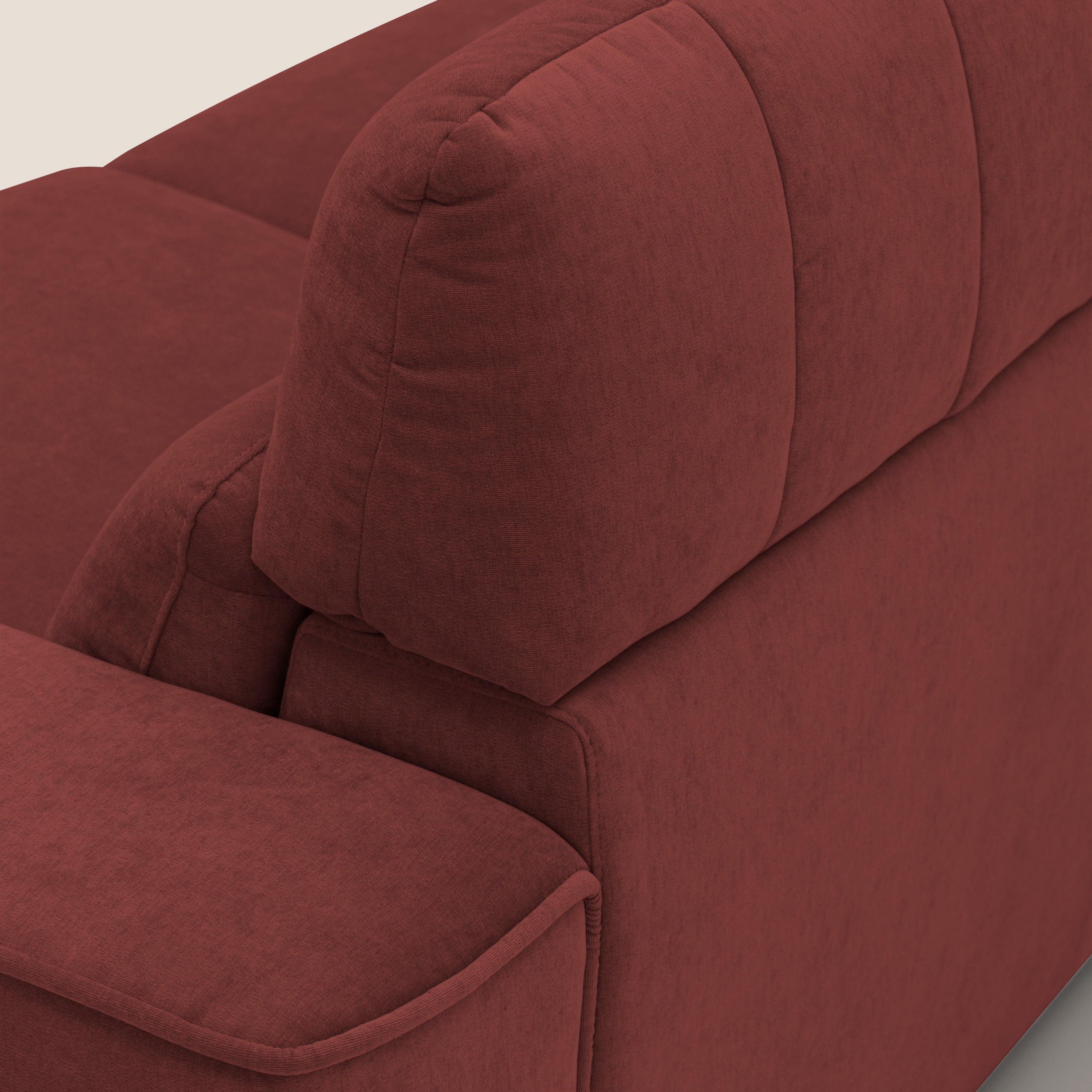 Clark Divano modulare angolare REVERSIBILE con opzione relax elettrico in tessuto smacchiabile impermeabile T17 rosso - divitt.sbs