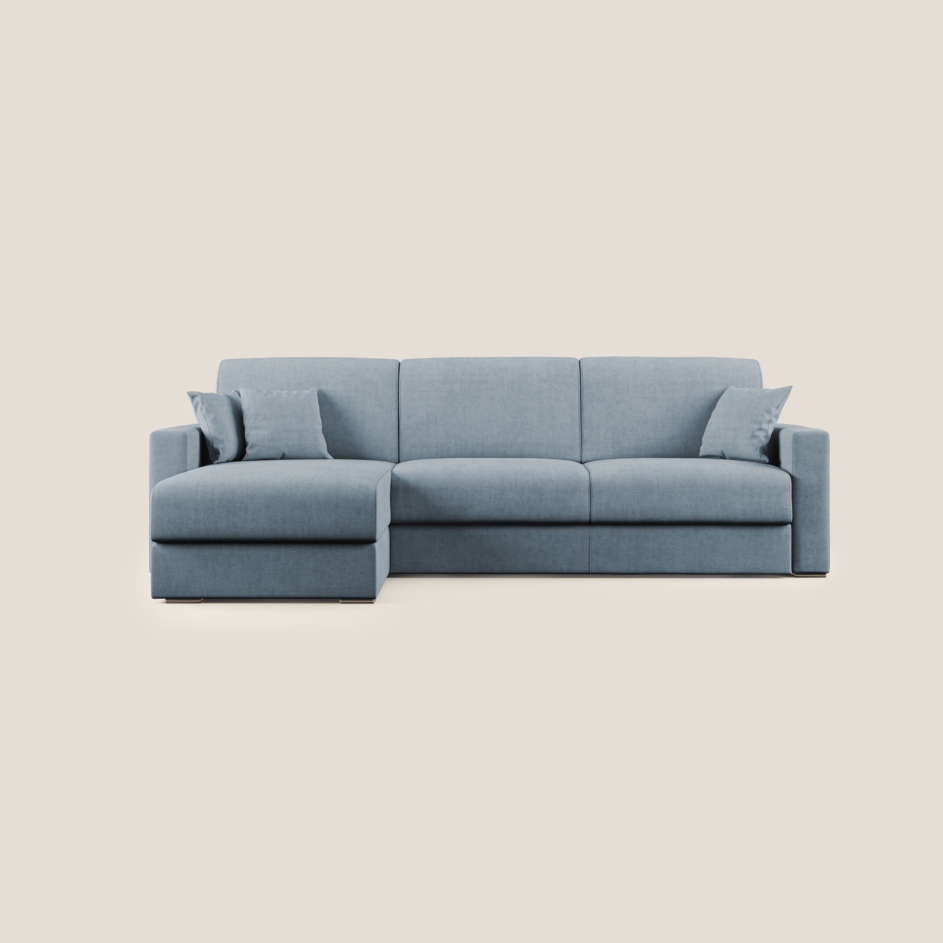 Best Divano letto angolare in tessuto impermeabile T02 carta da zucchero - divitt.sbs