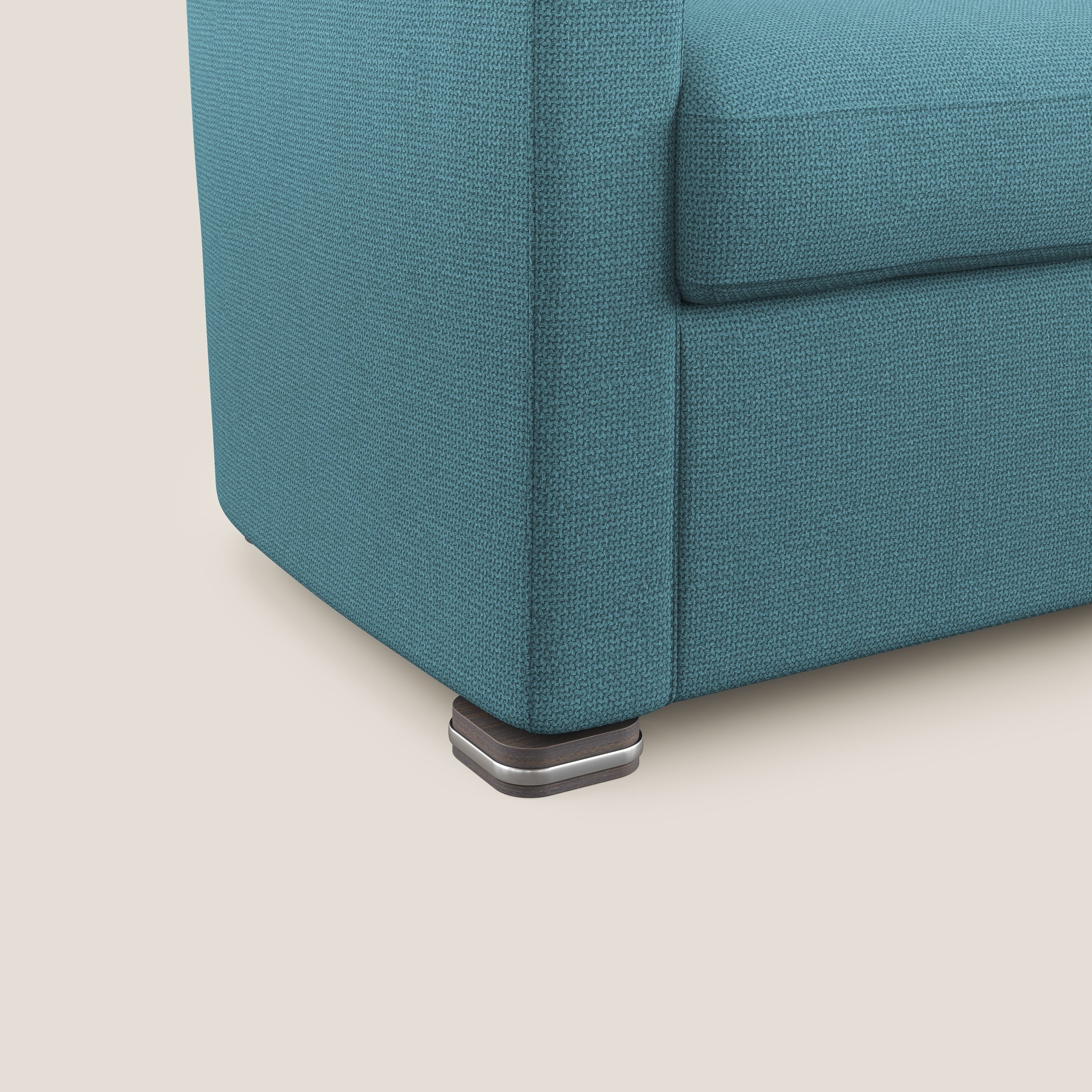 Cloe Poltroncina in tessuto smacchiabile con acqua QuickClean T08 azzurro - divitt.sbs