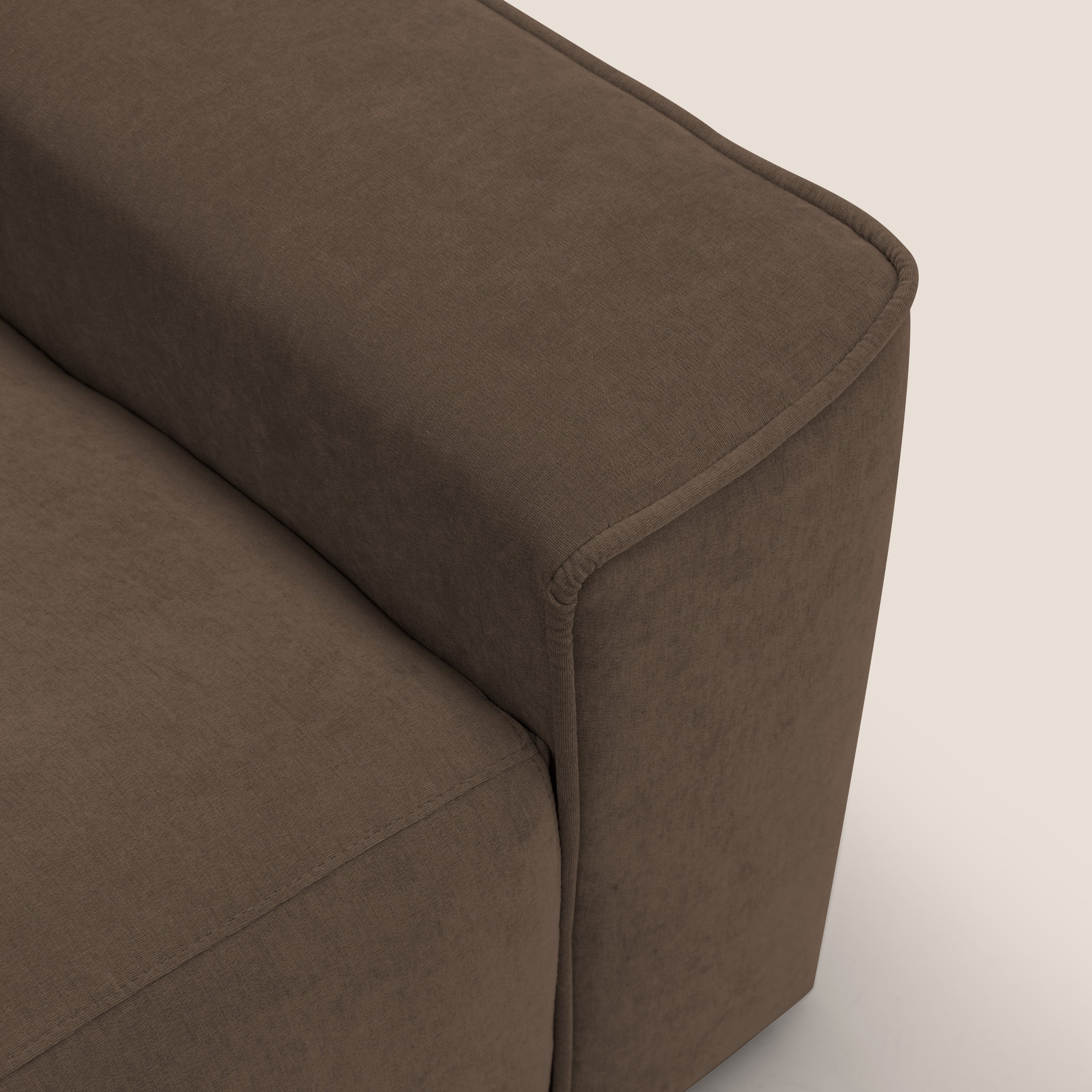 Clark Divano modulare 3 sedute con opzione relax elettrico in tessuto smacchiabile impermeabile T17 marrone - divitt.sbs