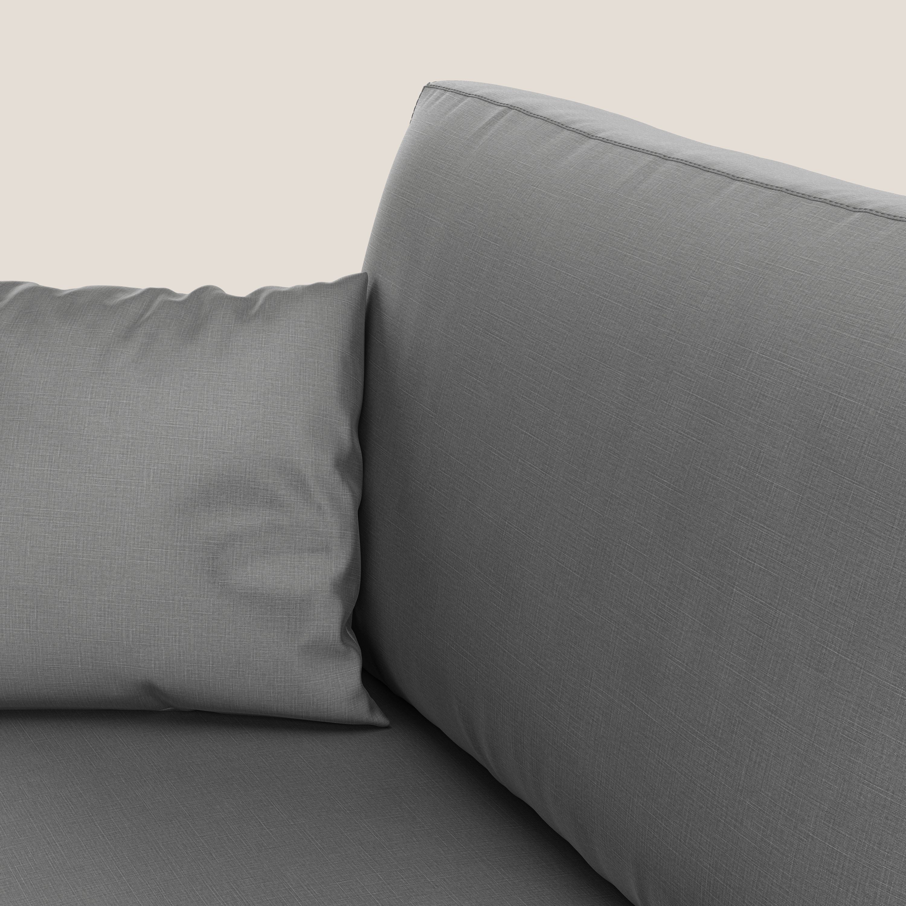 Andromeda divano letto matrimoniale in velluto morbido impermeabile T01 grigio - divitt.sbs