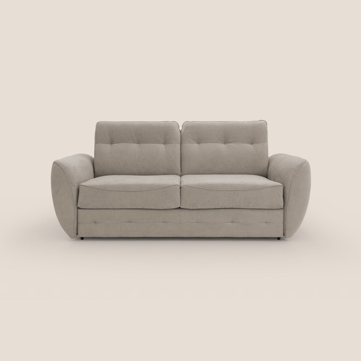 Zeus Divano letto scandinavo con schienale alto in tessuto impermeabile T02 beige - divitt.sbs