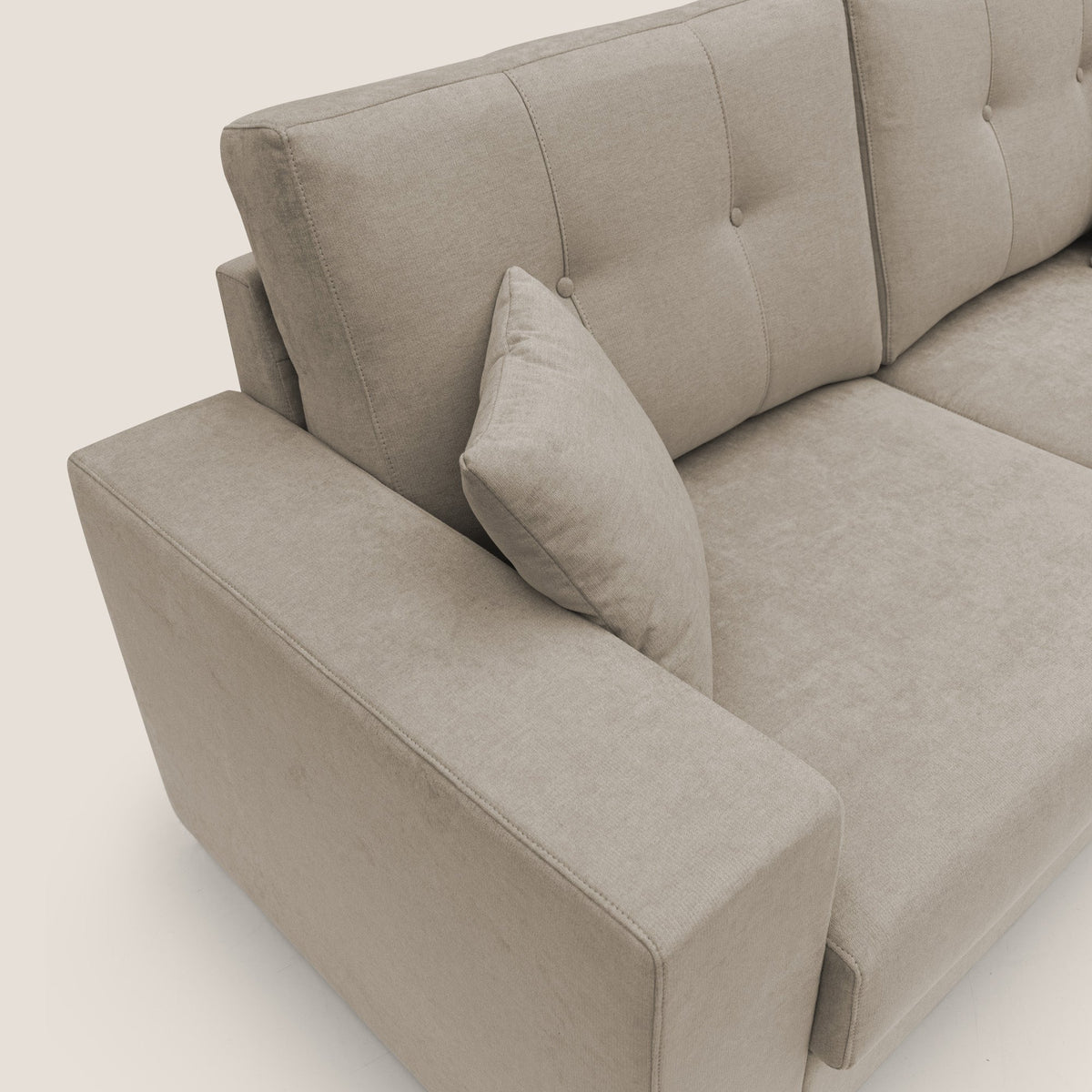 Giove divano in morbido tessuto impermeabile T02 beige - divitt.sbs