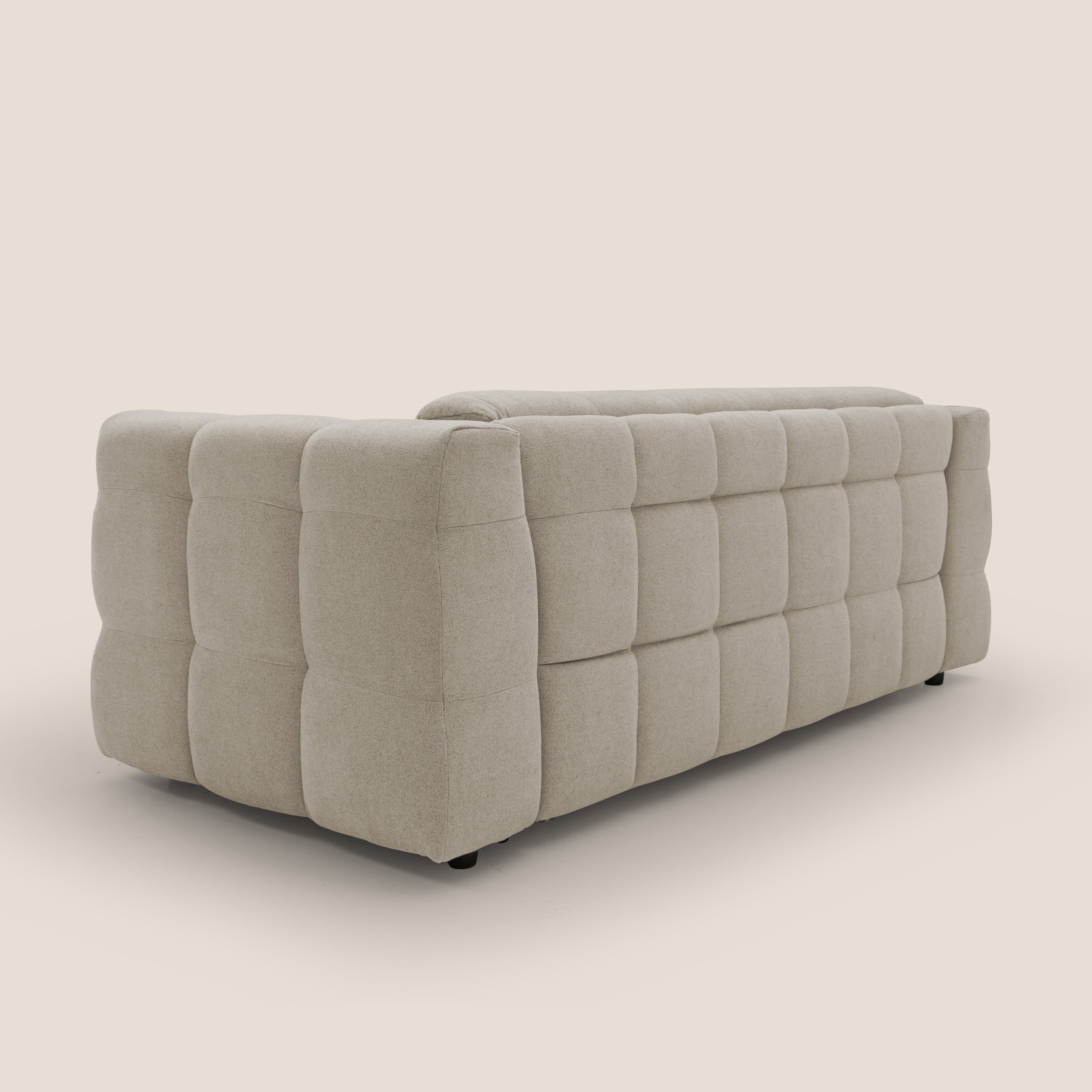 Tender Divano letto matrimoniale dal design innovativo in tessuto bouclet impermeabile T07 beige - divitt.sbs