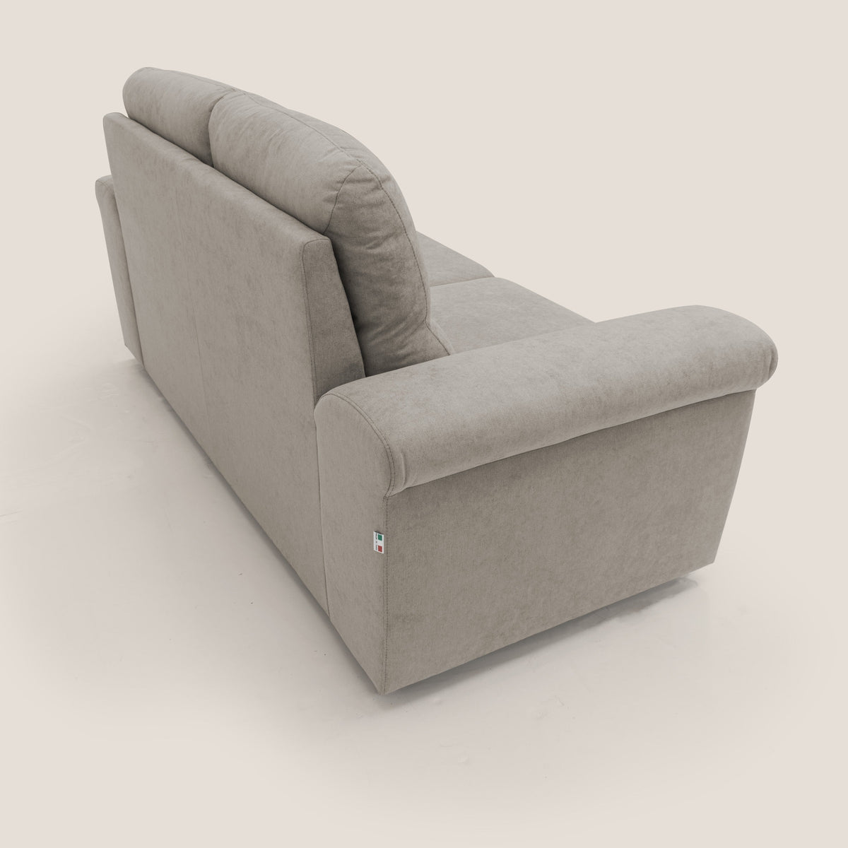 Minerva divano con pouf estraibile poggiapiedi in tessuto morbido impermeabile T02 beige - divitt.sbs