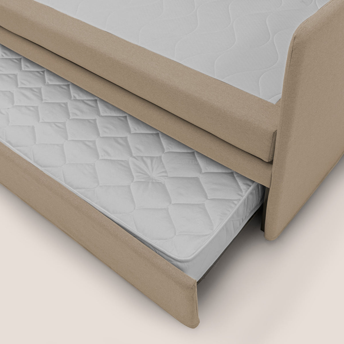 Brera Divano duplex con doppio letto in tessuto simil cotone impermeabile T13 beige - divitt.sbs