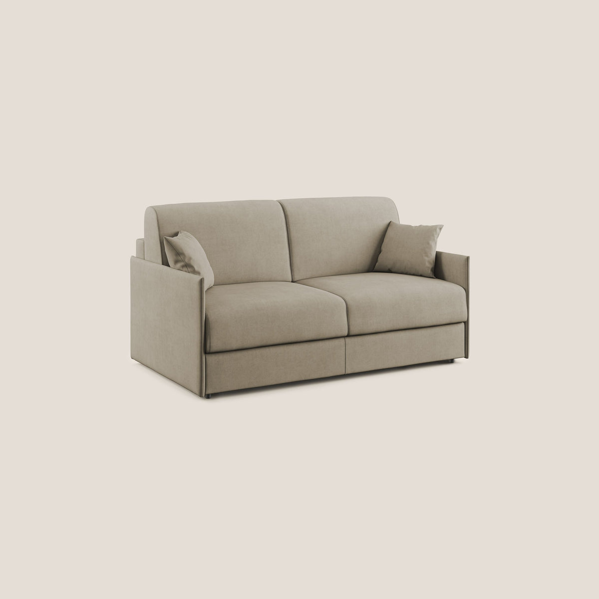 Evans Divano letto in morbido tessuto impermeabile T02 beige - divitt.sbs