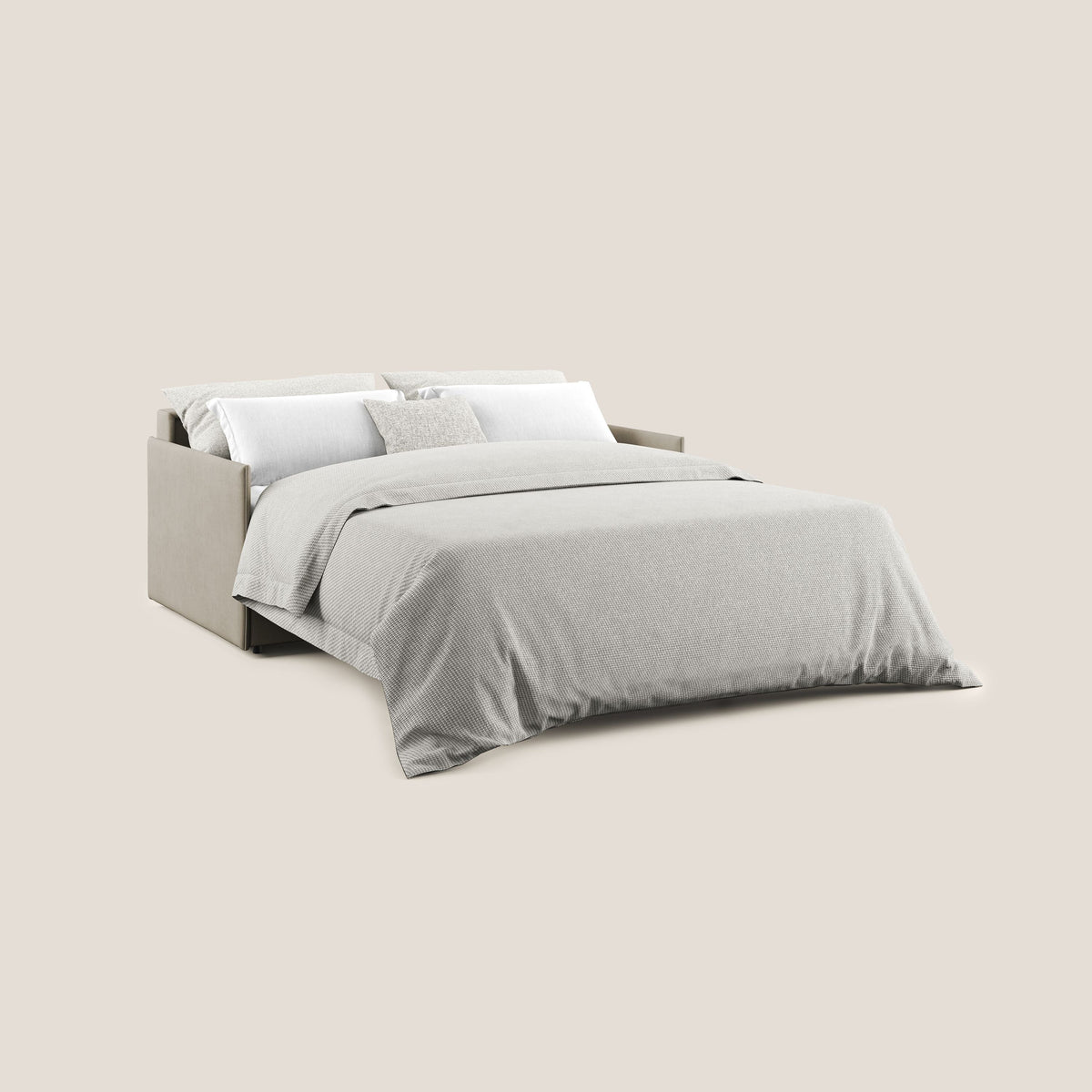 Evans Divano letto in morbido tessuto impermeabile T02 beige - divitt.sbs
