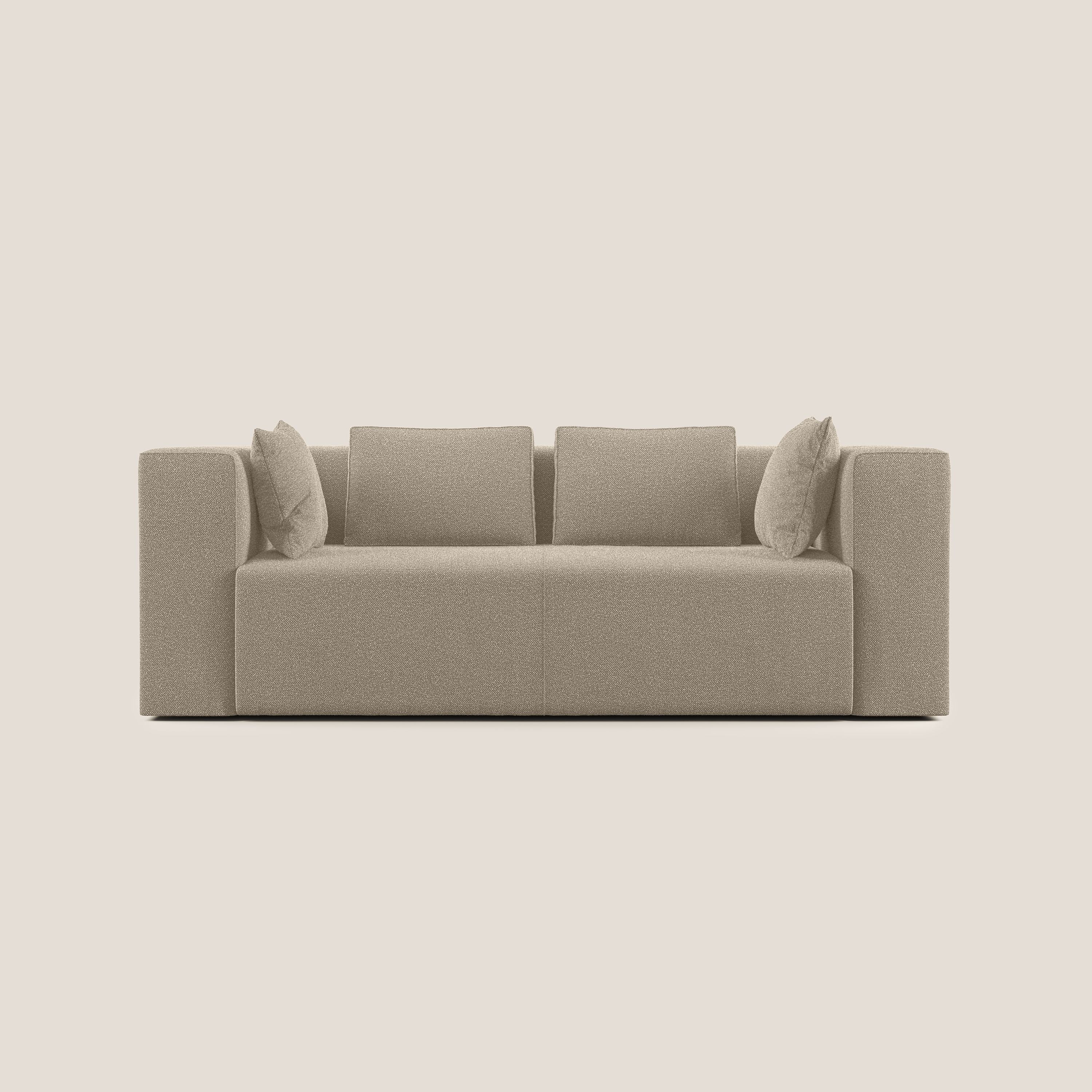 Nettuno divano moderno componibile in morbido tessuto bouclè T07 beige - divitt.sbs