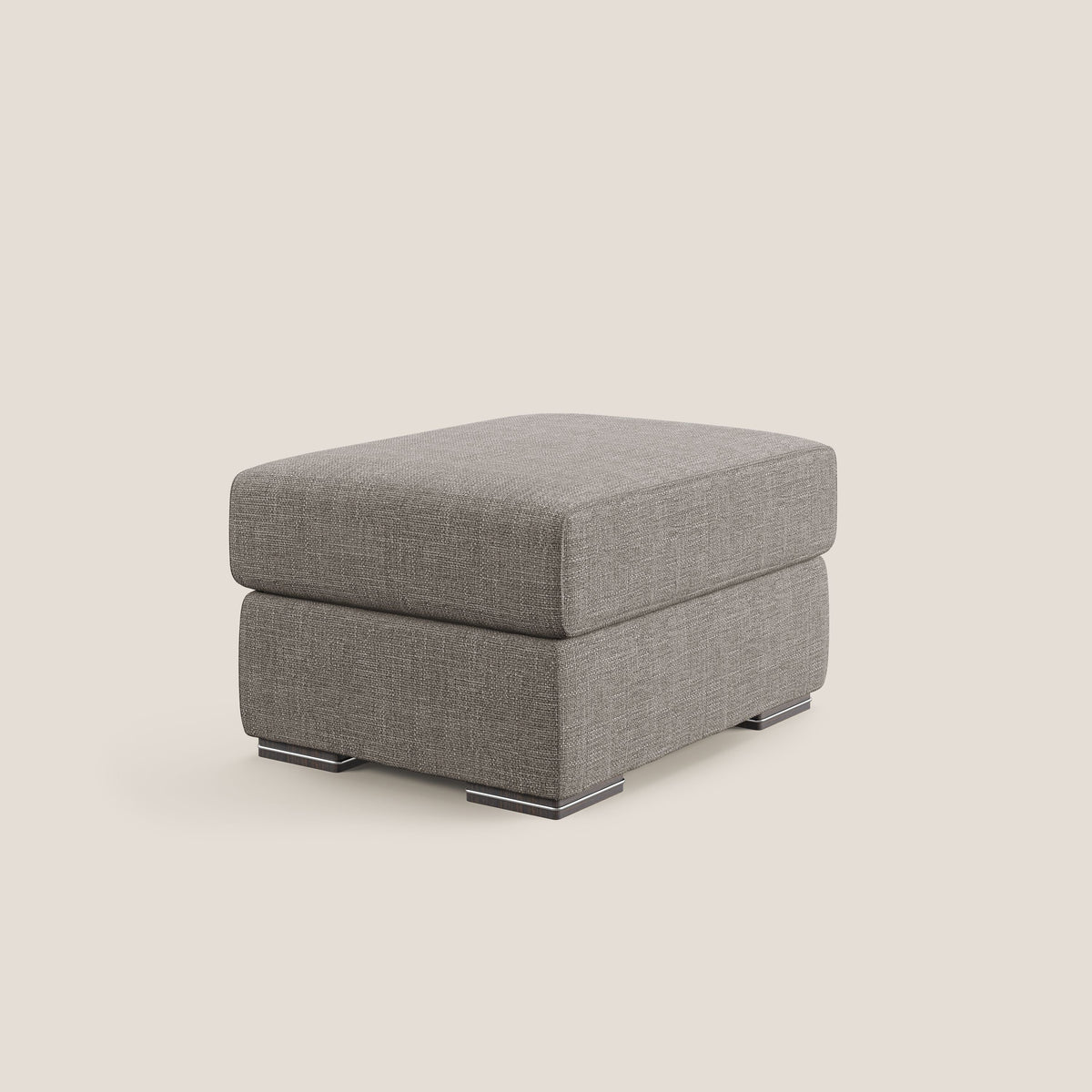 Sun pouf apribile contenitore in tessuto impermeabile morbido intreccio T06 tortora - divitt.sbs