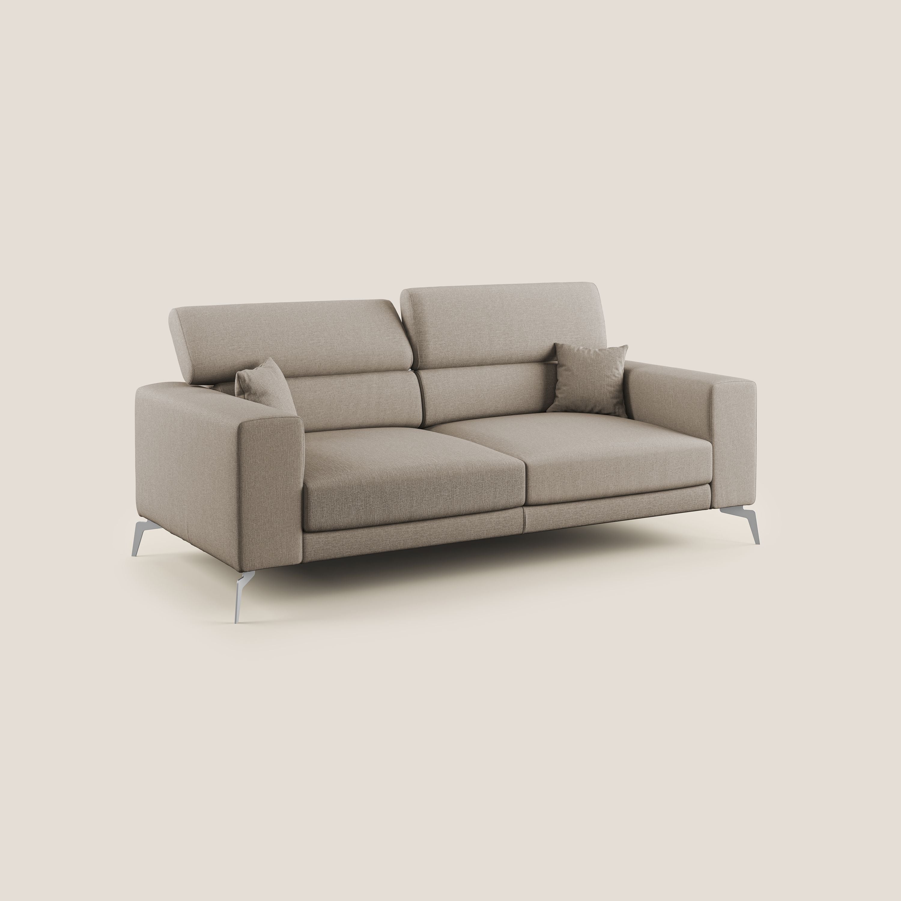 Blade Divano con poggiatesta reclinabili in tessuto impermeabile misto cotone T13 beige - divitt.sbs