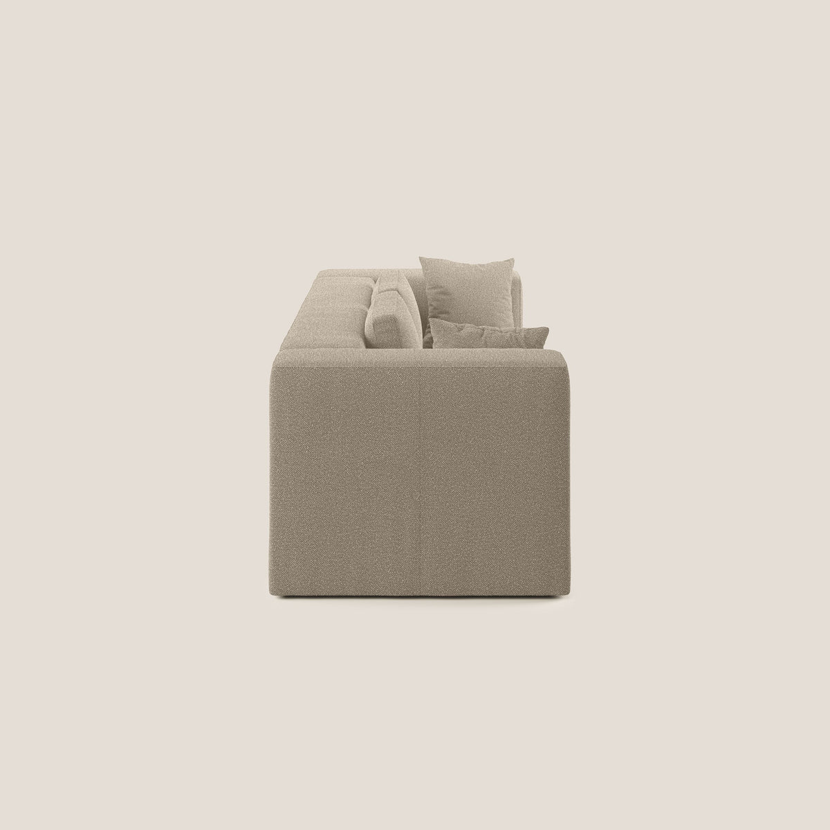 Nettuno divano moderno componibile in morbido tessuto bouclè T07 beige - divitt.sbs