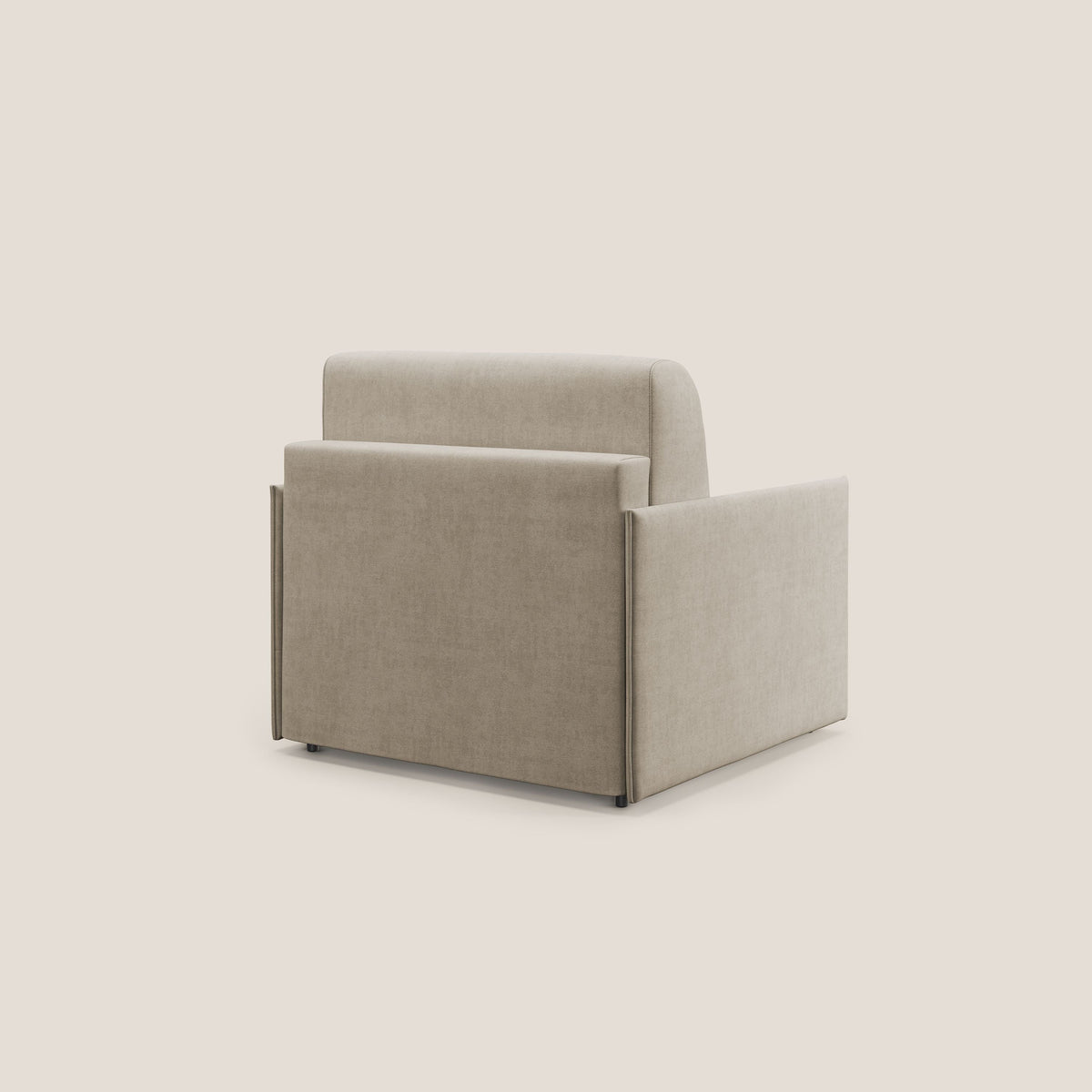 Evans poltrona letto in morbido tessuto impermeabile T02 beige - divitt.sbs