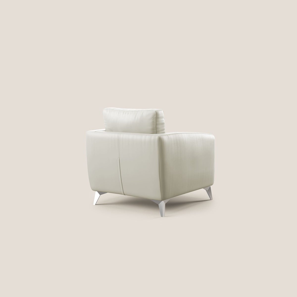 Orione Poltroncina in ecopelle moderna e impermeabile T04 tortora - divitt.sbs