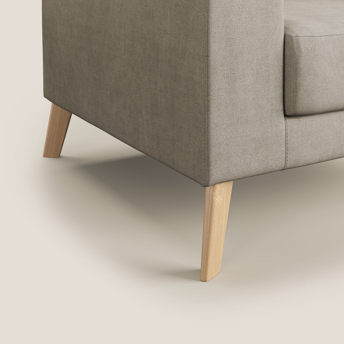 Danish poltroncina in tessuto morbido impermeabile T02 beige - divitt.sbs