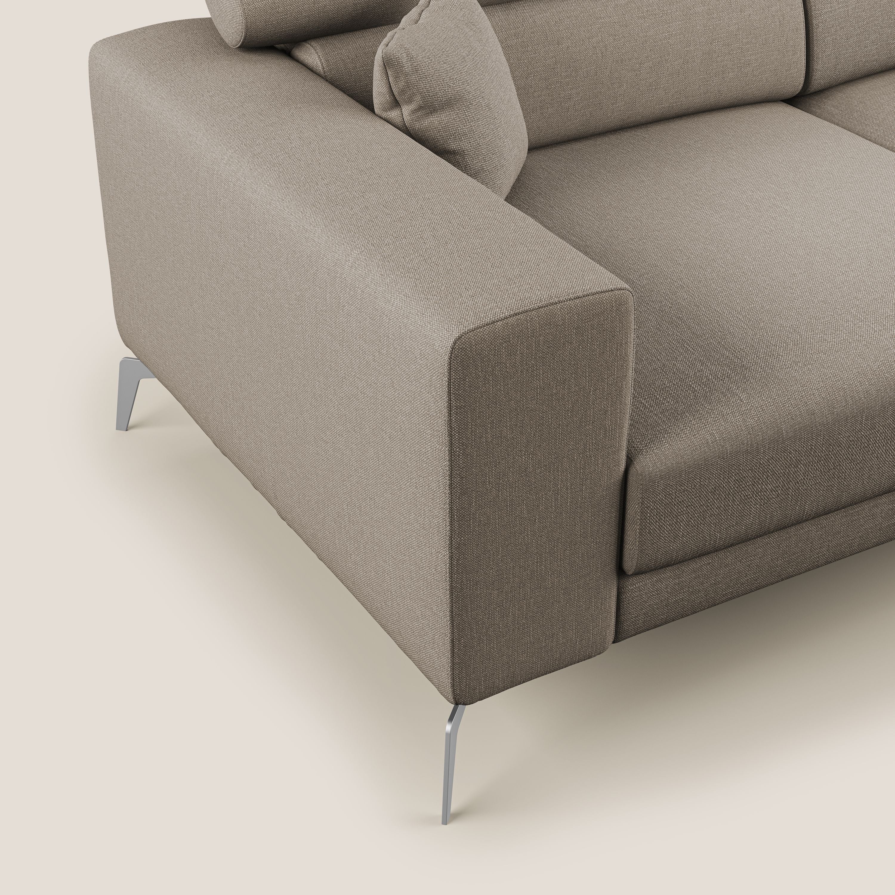 Blade Divano con poggiatesta reclinabili in tessuto impermeabile misto cotone T13 beige - divitt.sbs