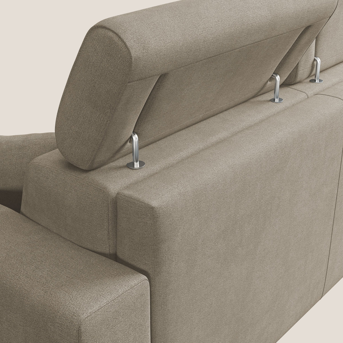 Pegaso divano letto con poggiatesta reclinabili e rivestimento T02 beige - divitt.sbs