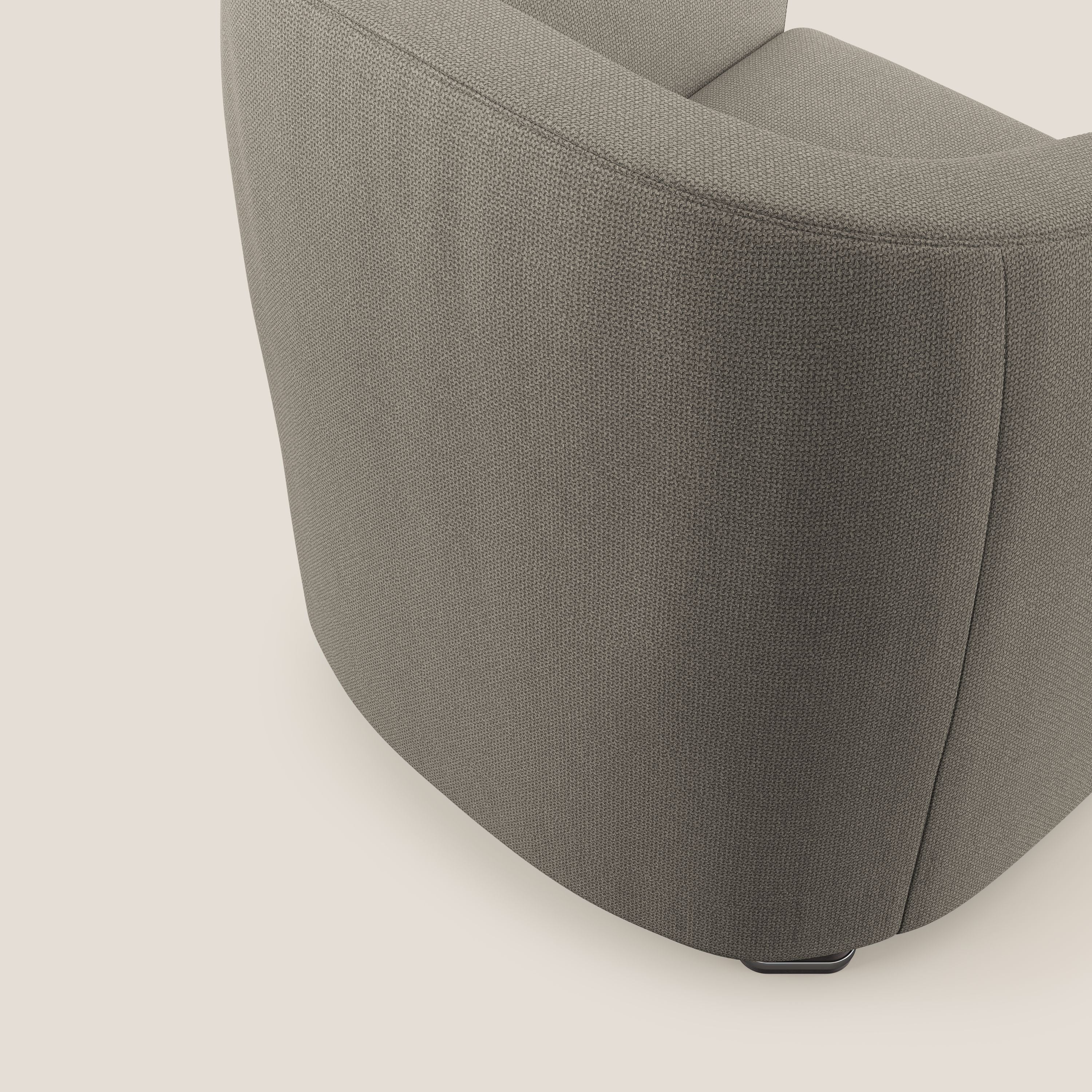 Cloe Poltroncina in tessuto smacchiabile con acqua QuickClean T08 tortora - divitt.sbs