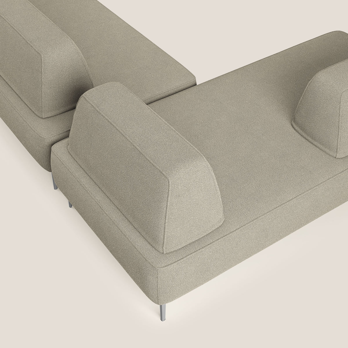 Newton divano panoramico modulare con schienali movibili T07 beige - divitt.sbs